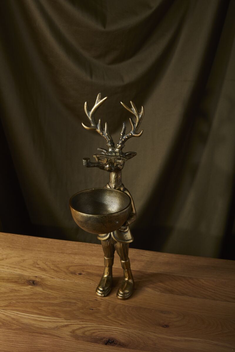 Frankie the Stag Dish Stand Angled