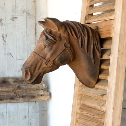 Estate Stone Wall-Mounted Horse Head