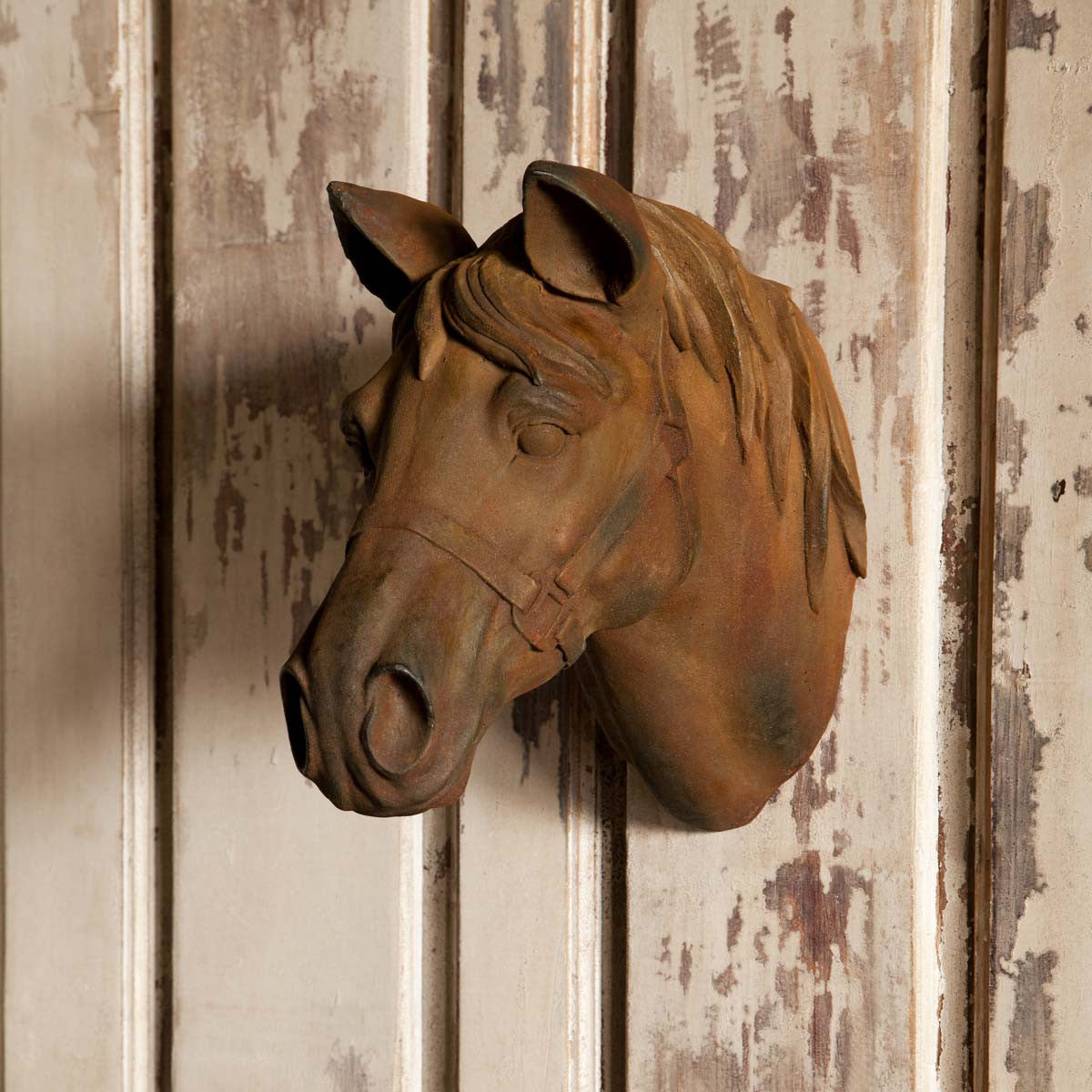 Estate Stone Wall-Mounted Horse Head