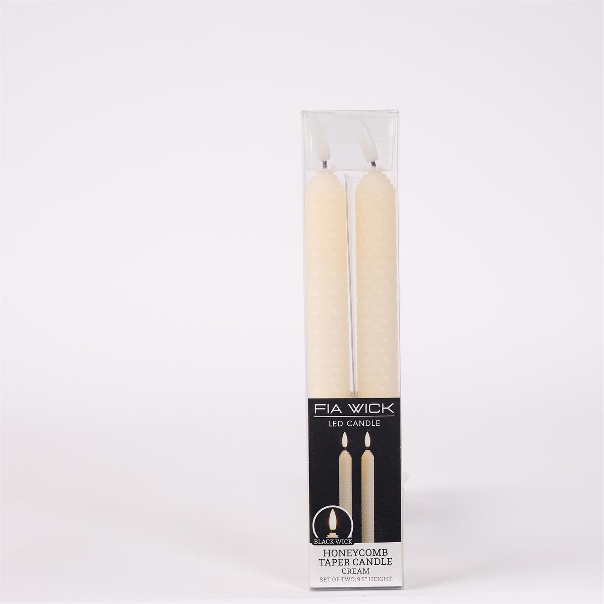 Honeycomb Flameless Taper Candles - S/2
