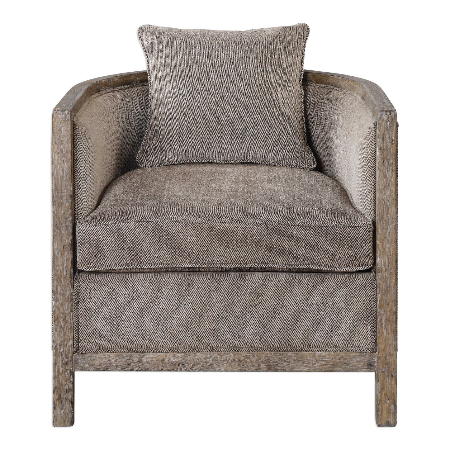 Viaggio Gray Chenille Accent Chair