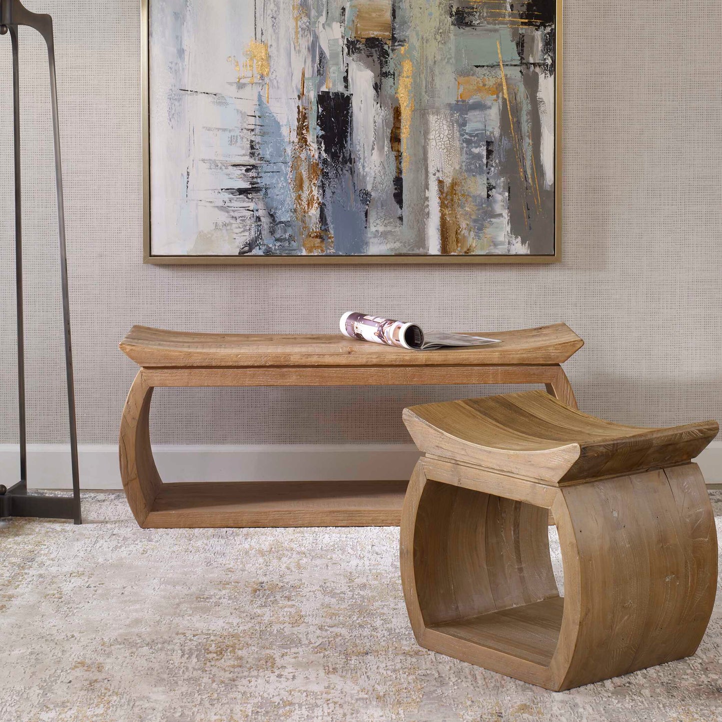 Connor Elm Accent Stool