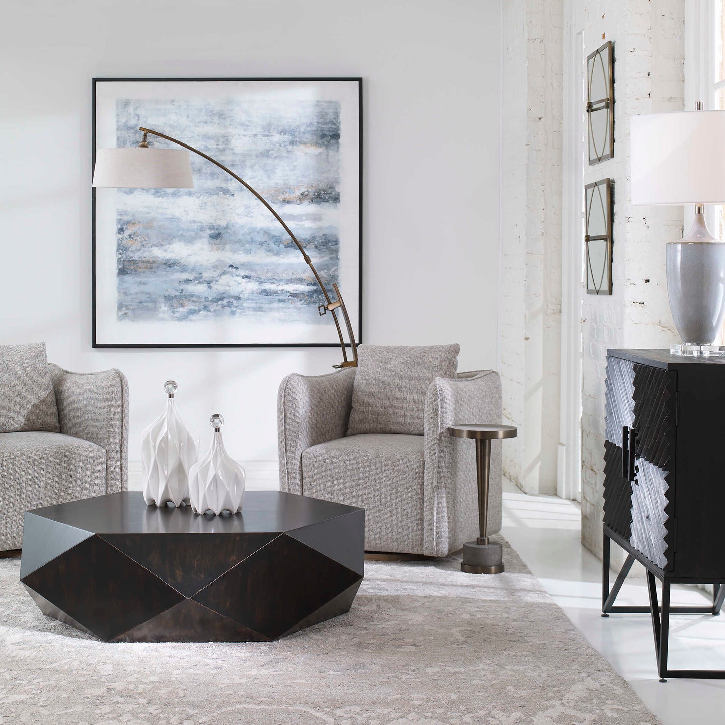 Corben Gray Swivel Chair