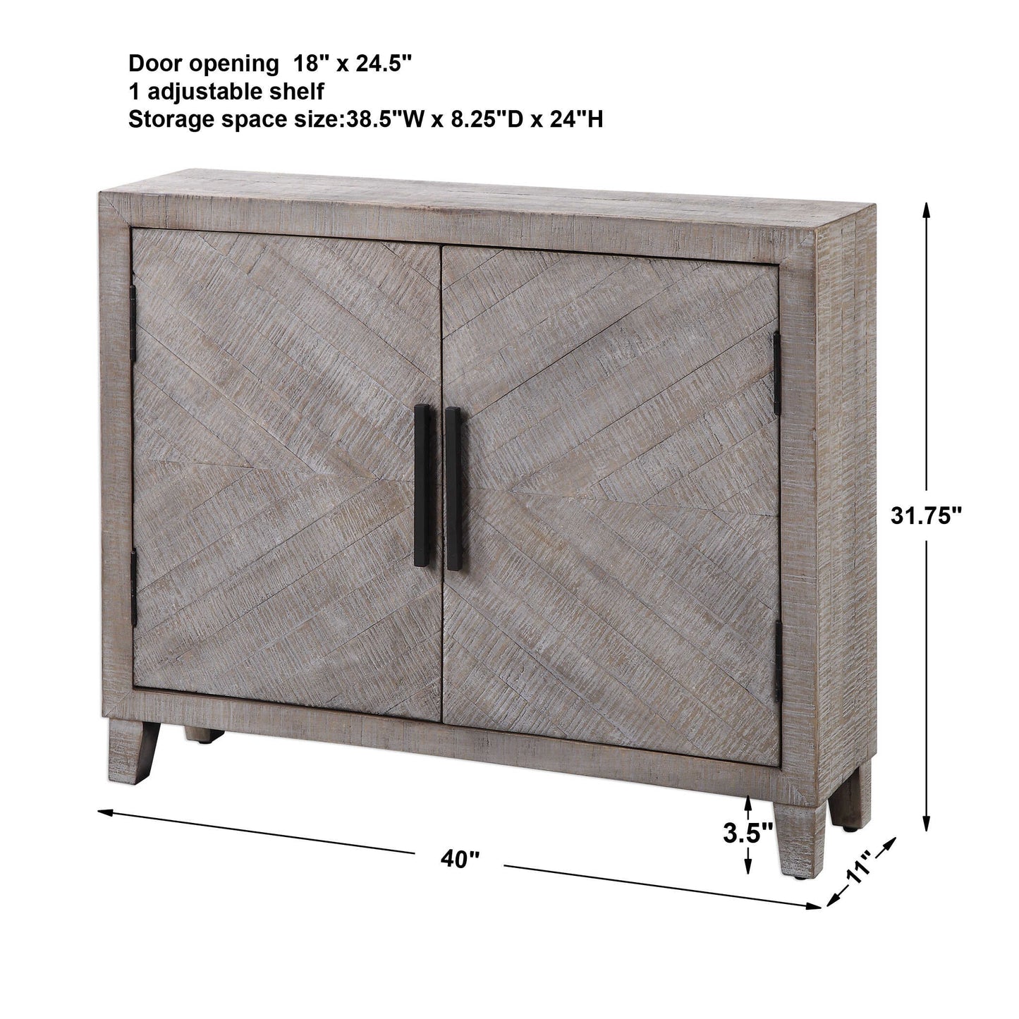 Adalind White Washed Accent Cabinet