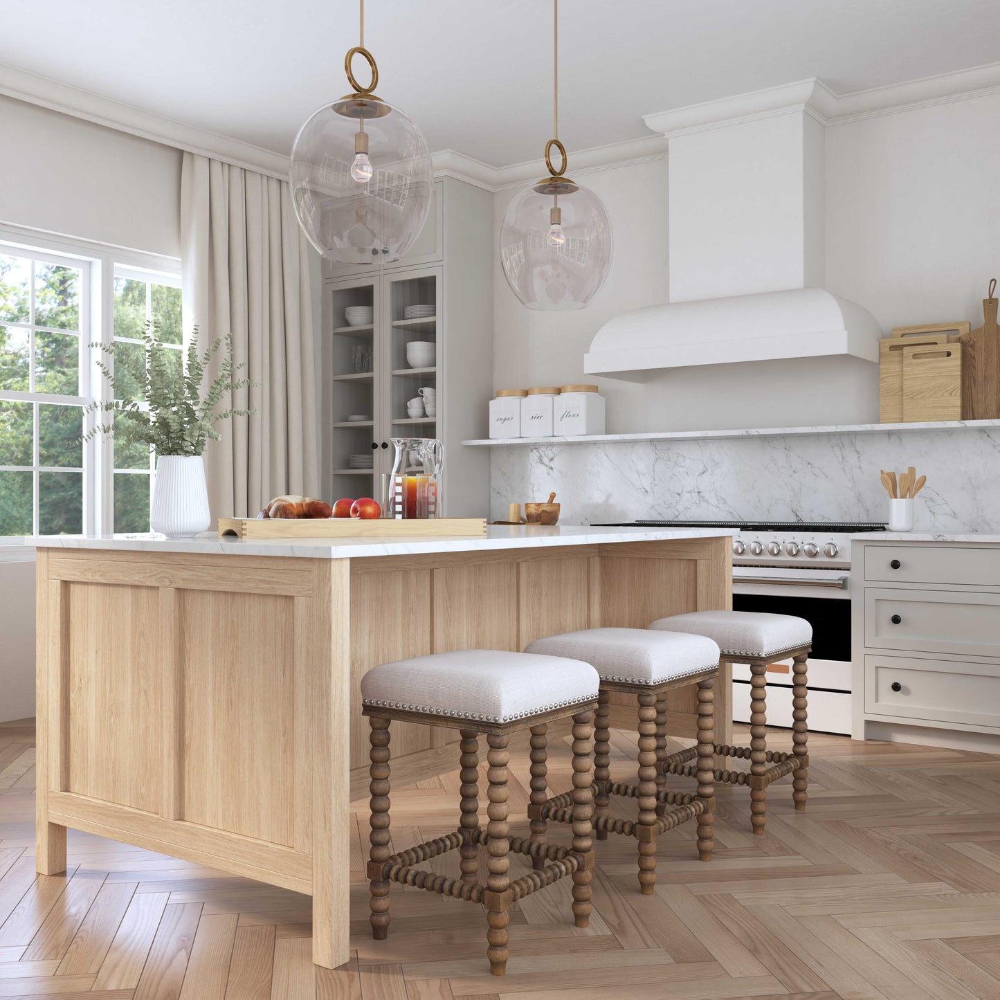 Pryce Wooden Counter Stool