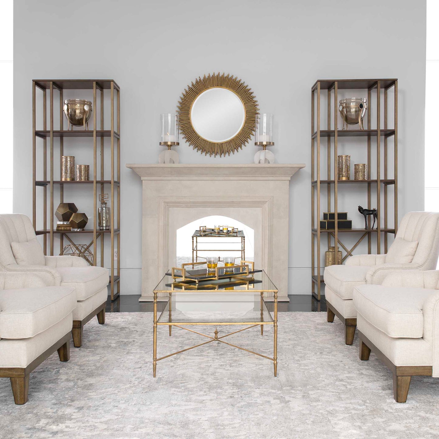 Karishma Antique Gold Etagere