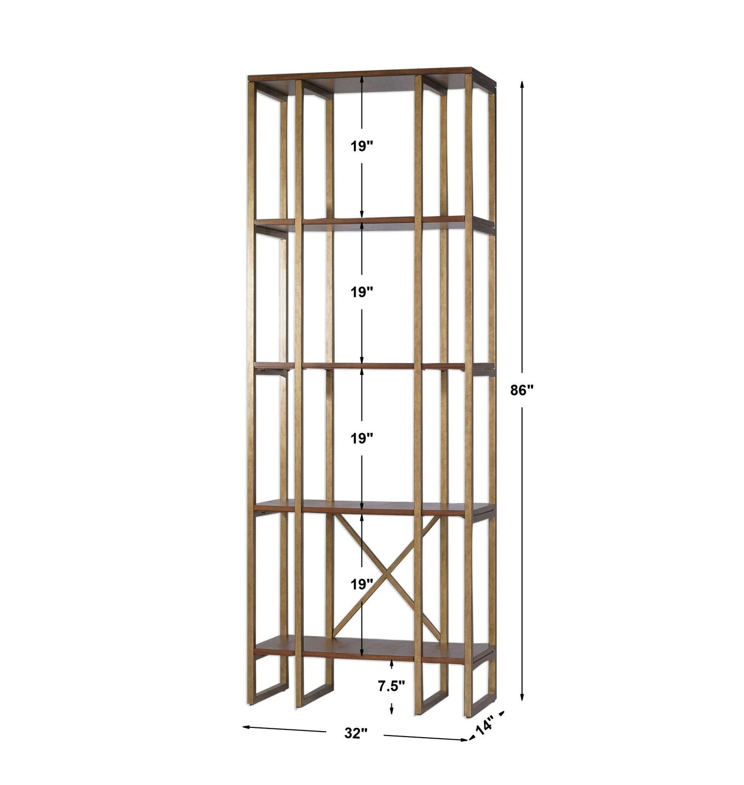 Karishma Antique Gold Etagere