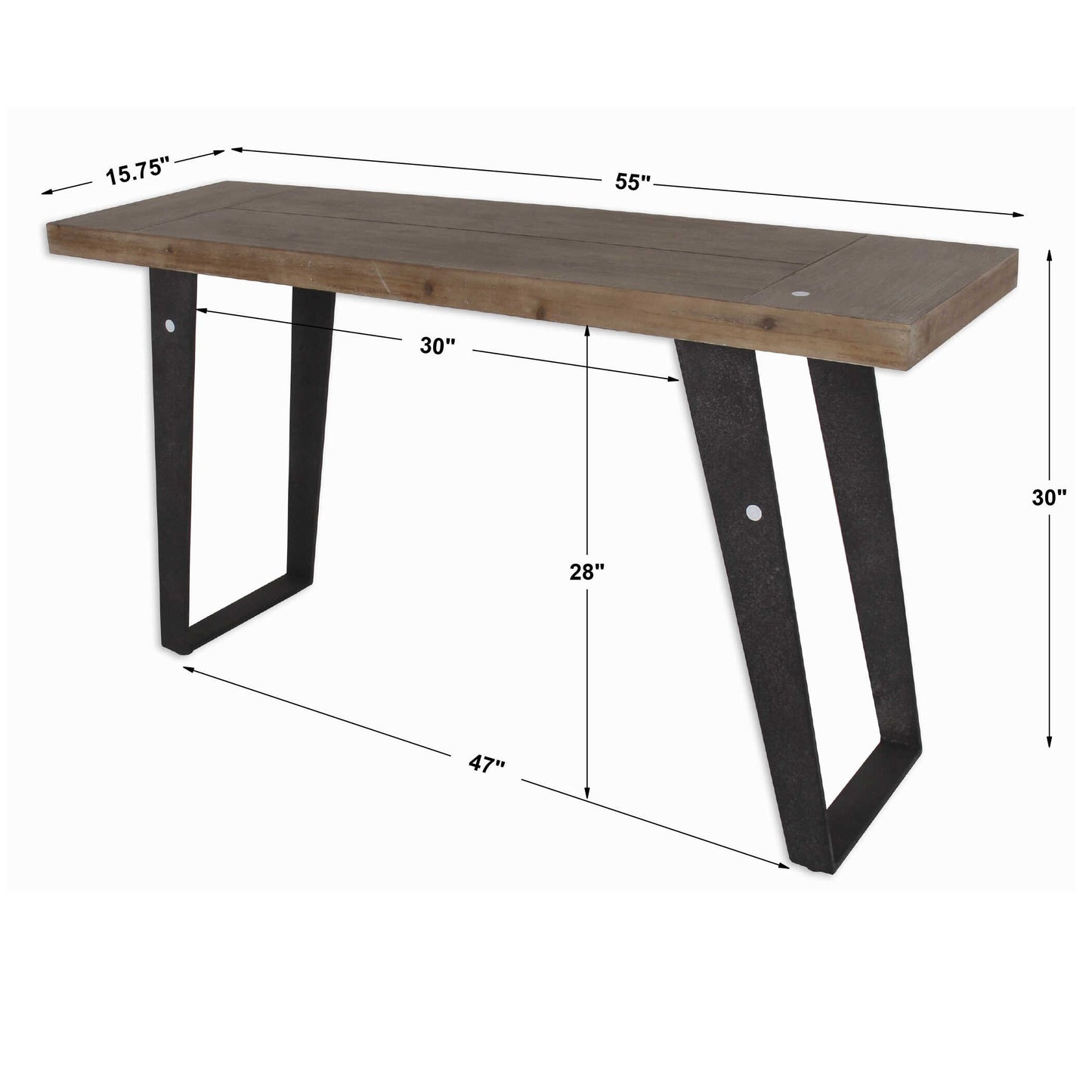 Freddy Weathered Console Table