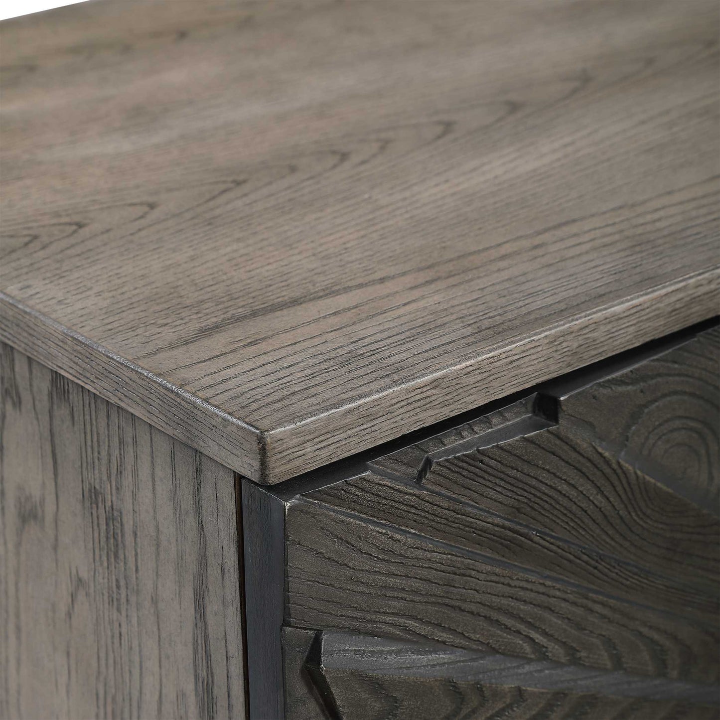 Shield Gray Oak 2 Door Cabinet