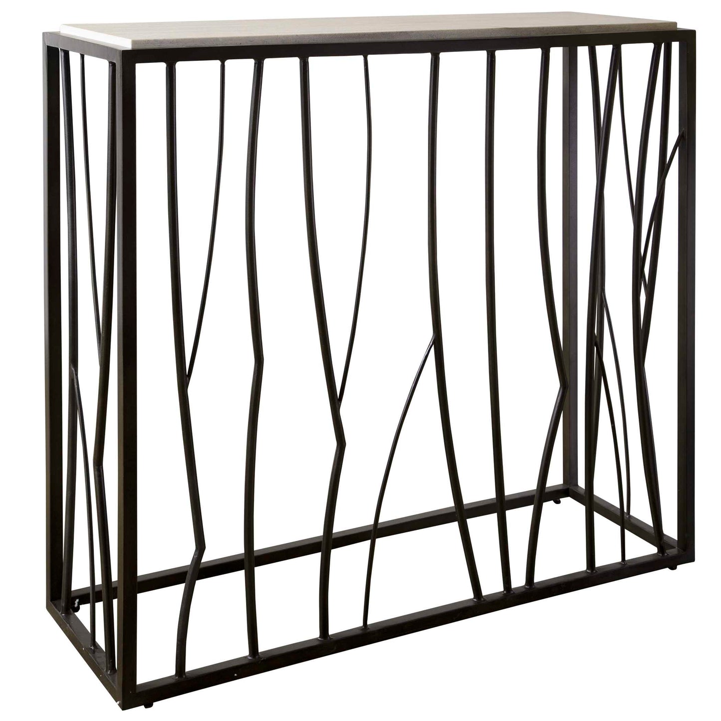 Reed Travertine Console Table