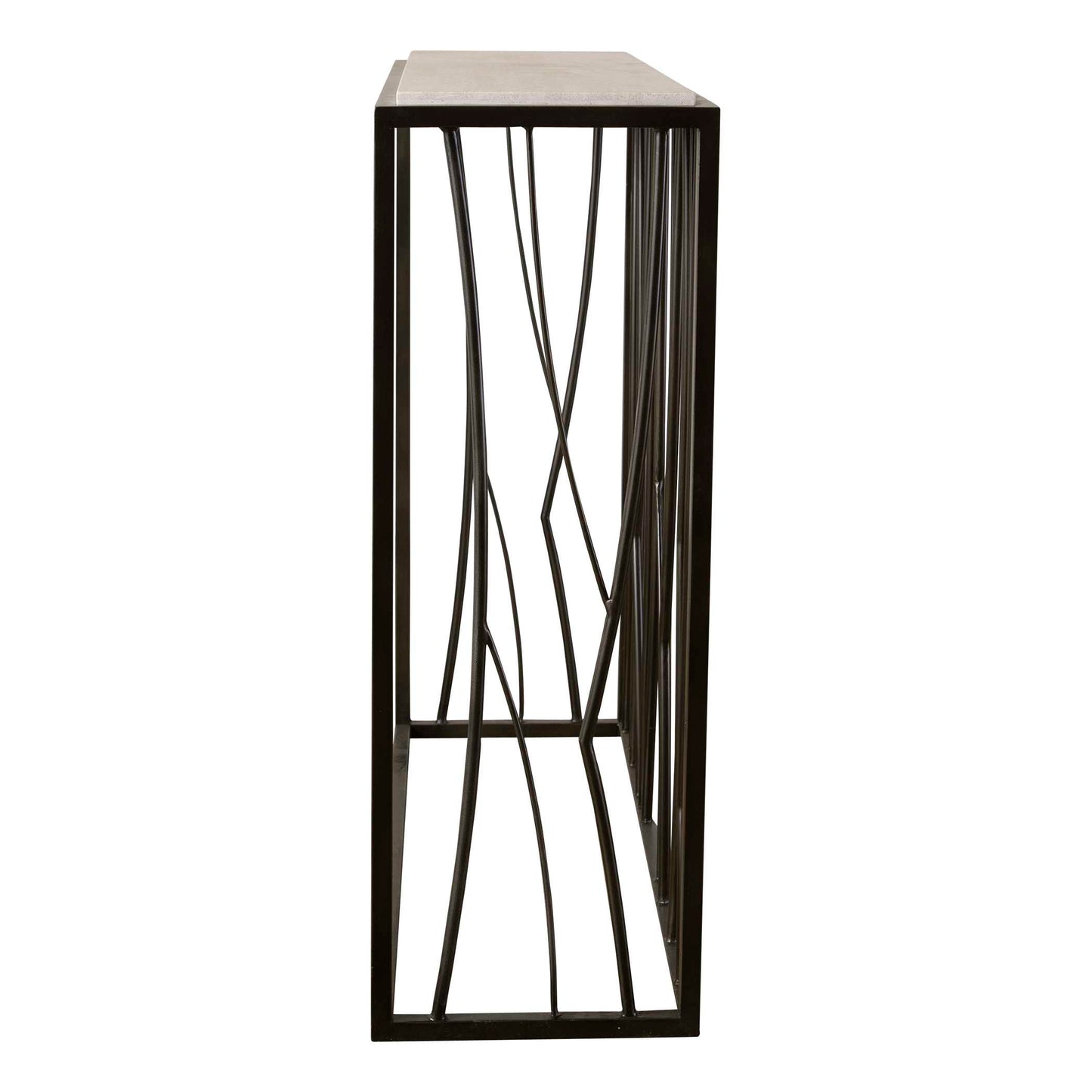 Reed Travertine Console Table