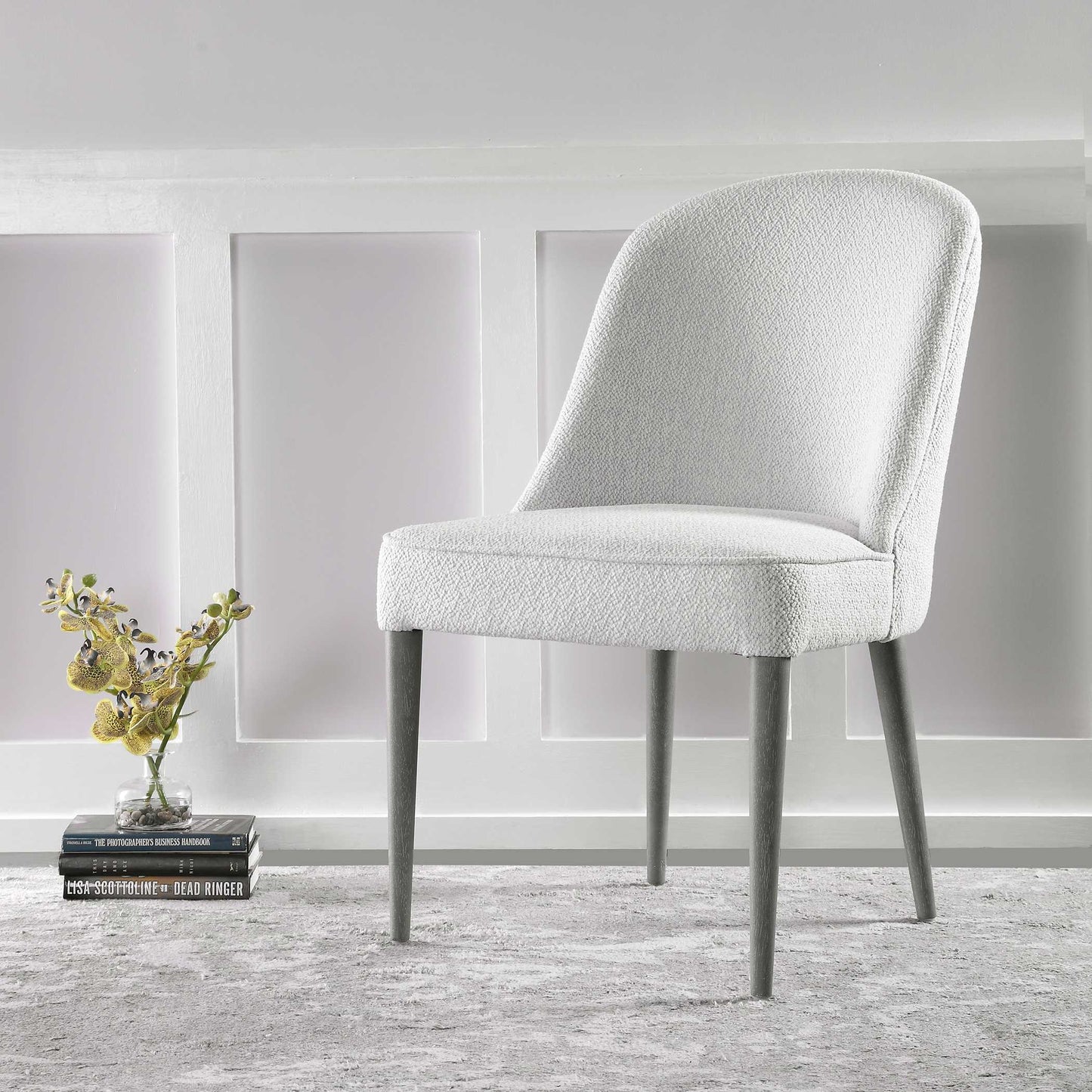 Brie Armless Chair White Set Of 2