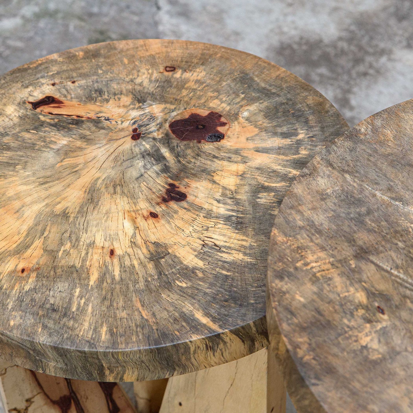 Nadette Natural Nesting Tables Set/2