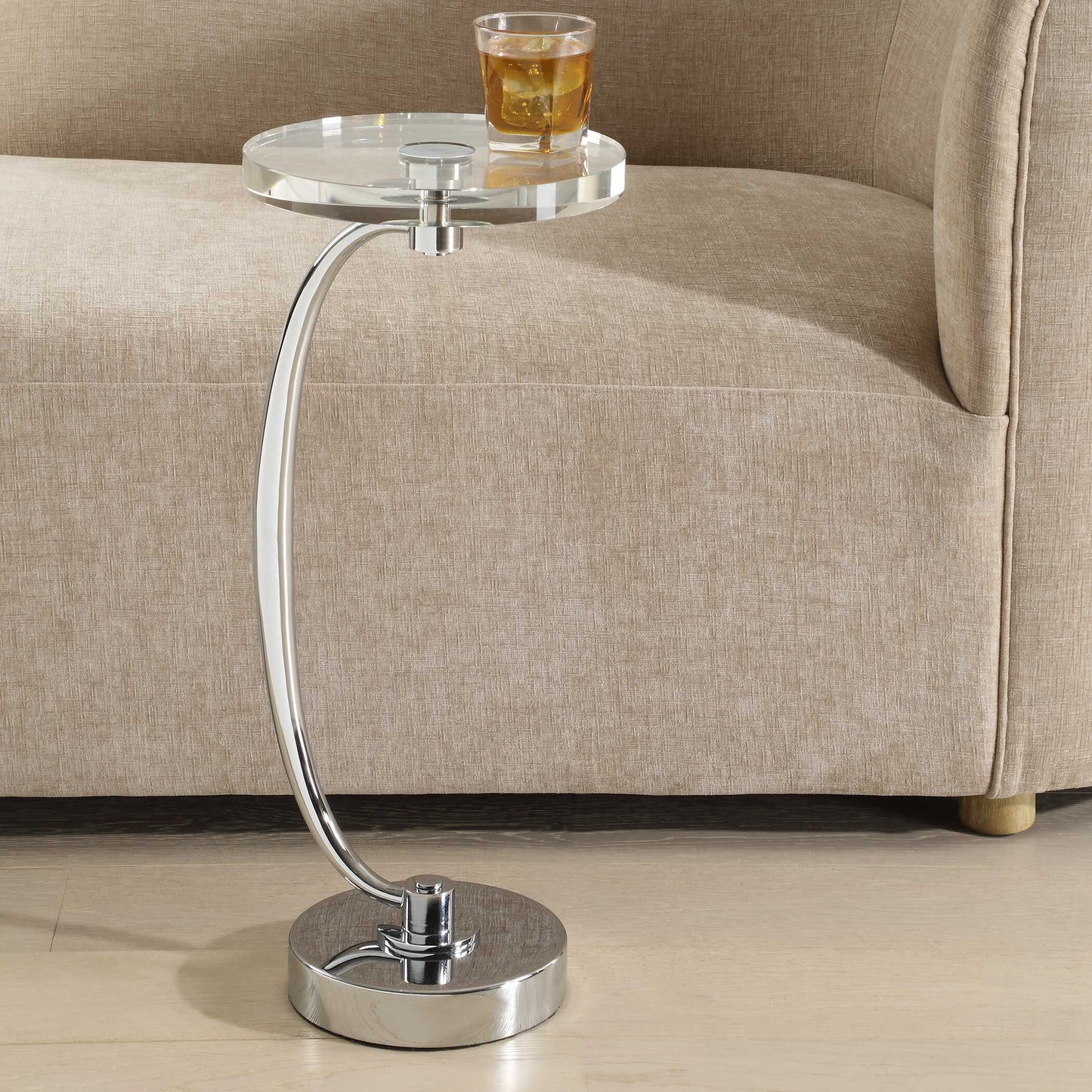 Waveney Nickel Drink Table