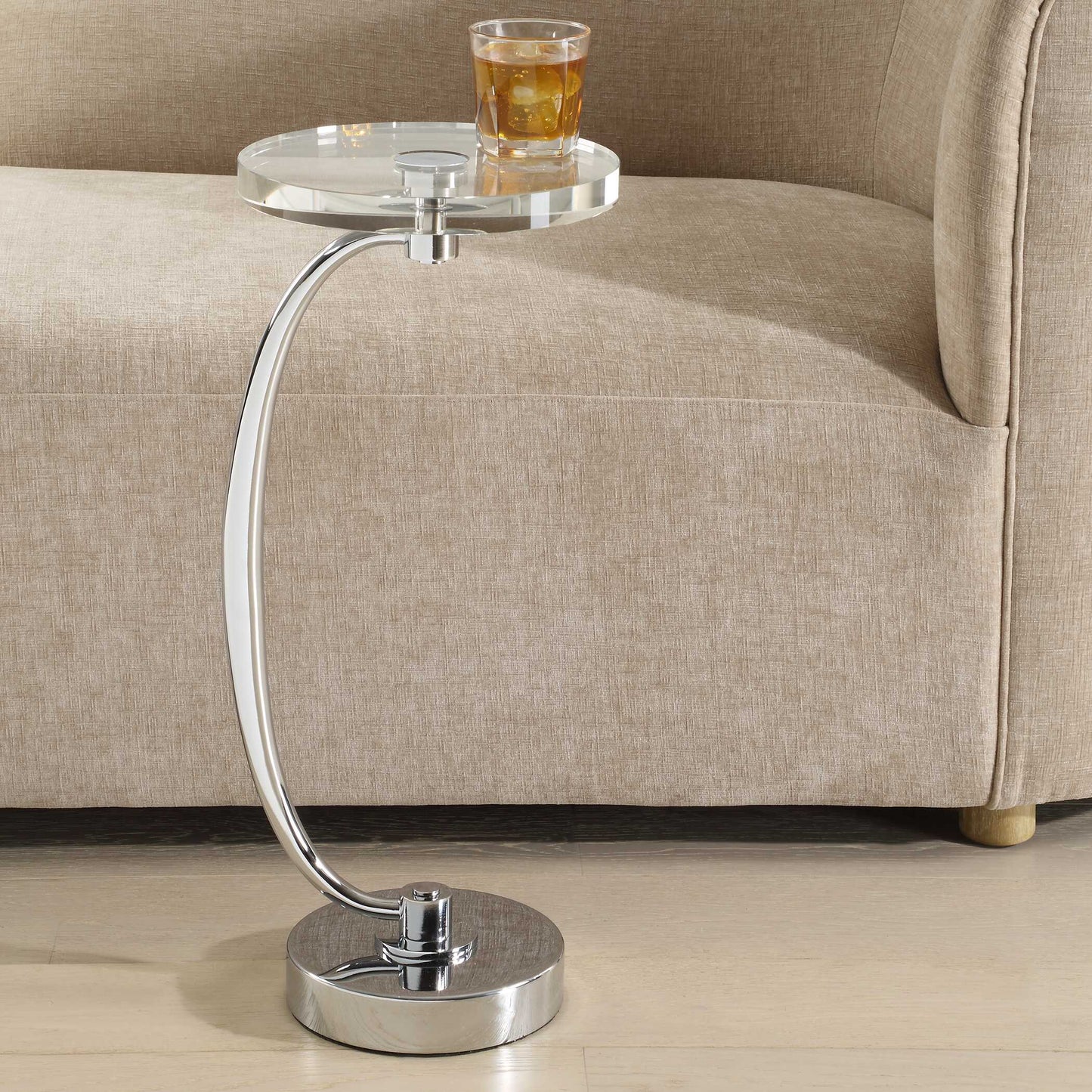 Waveney Nickel Drink Table