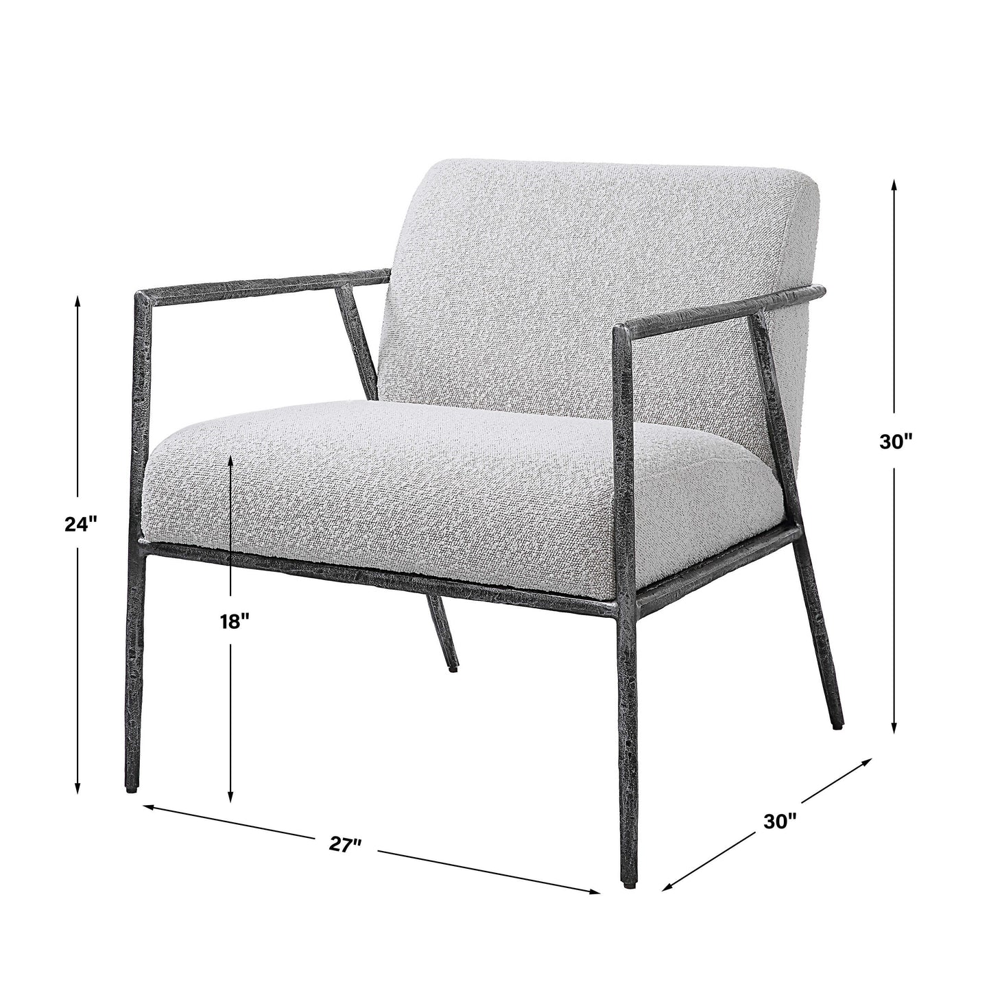 Brisbane Light Gray Accent Chair