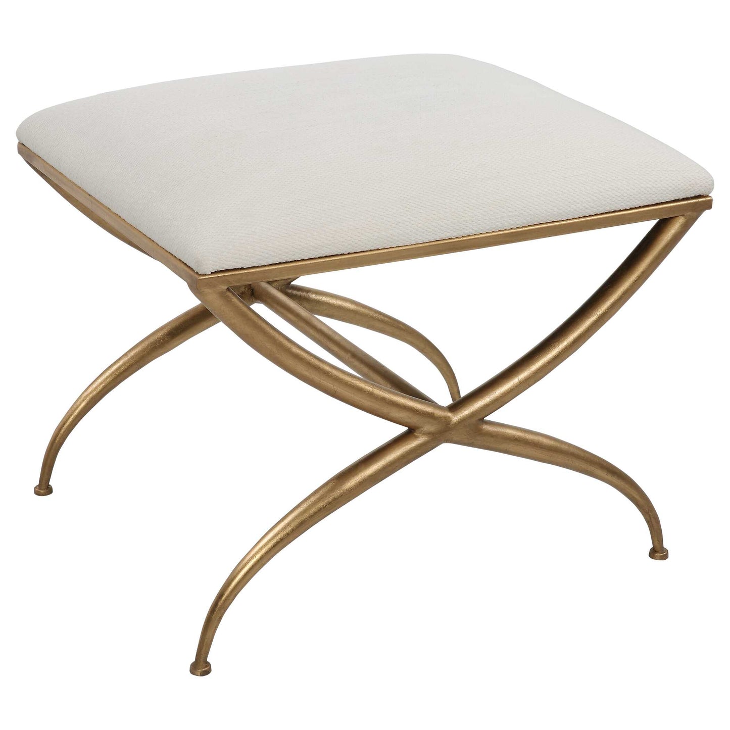 Crossing Small White Bench