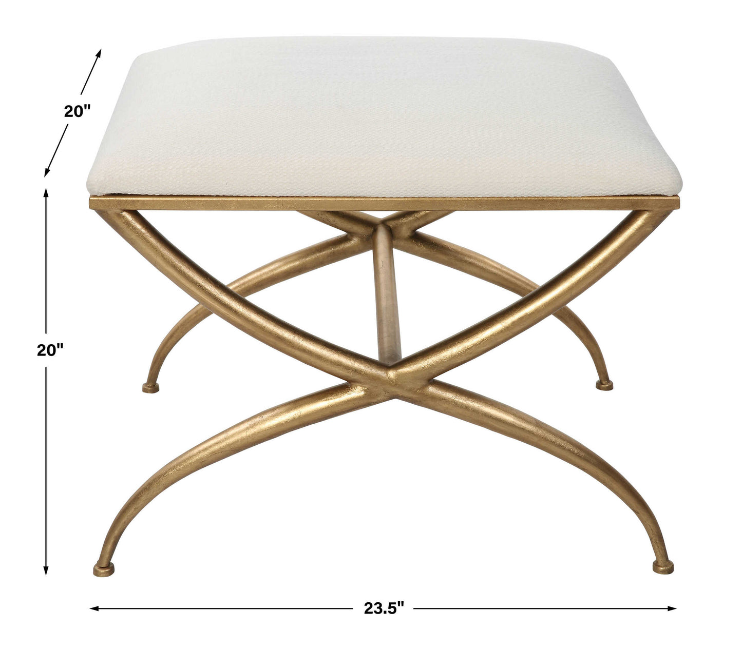 Crossing Small White Bench