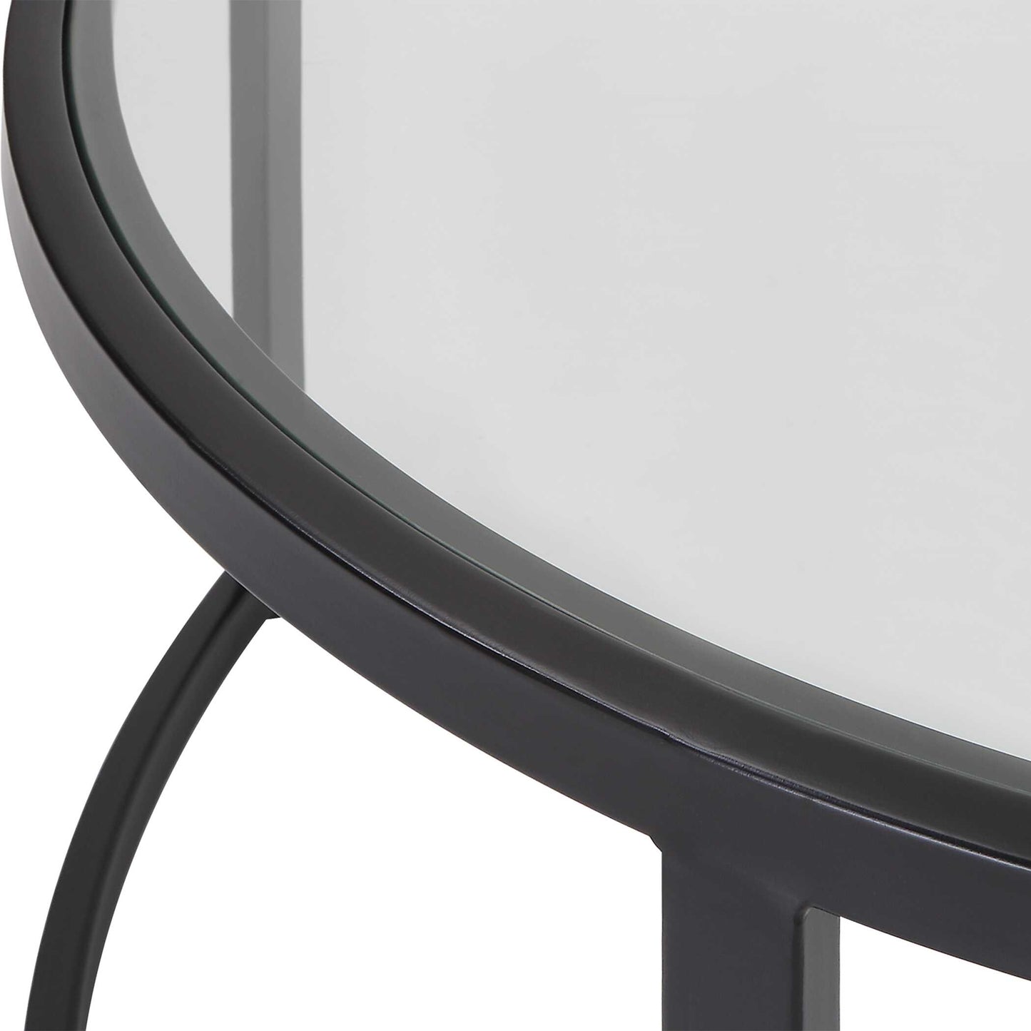Rhea Black Nesting Coffee Tables Set/2