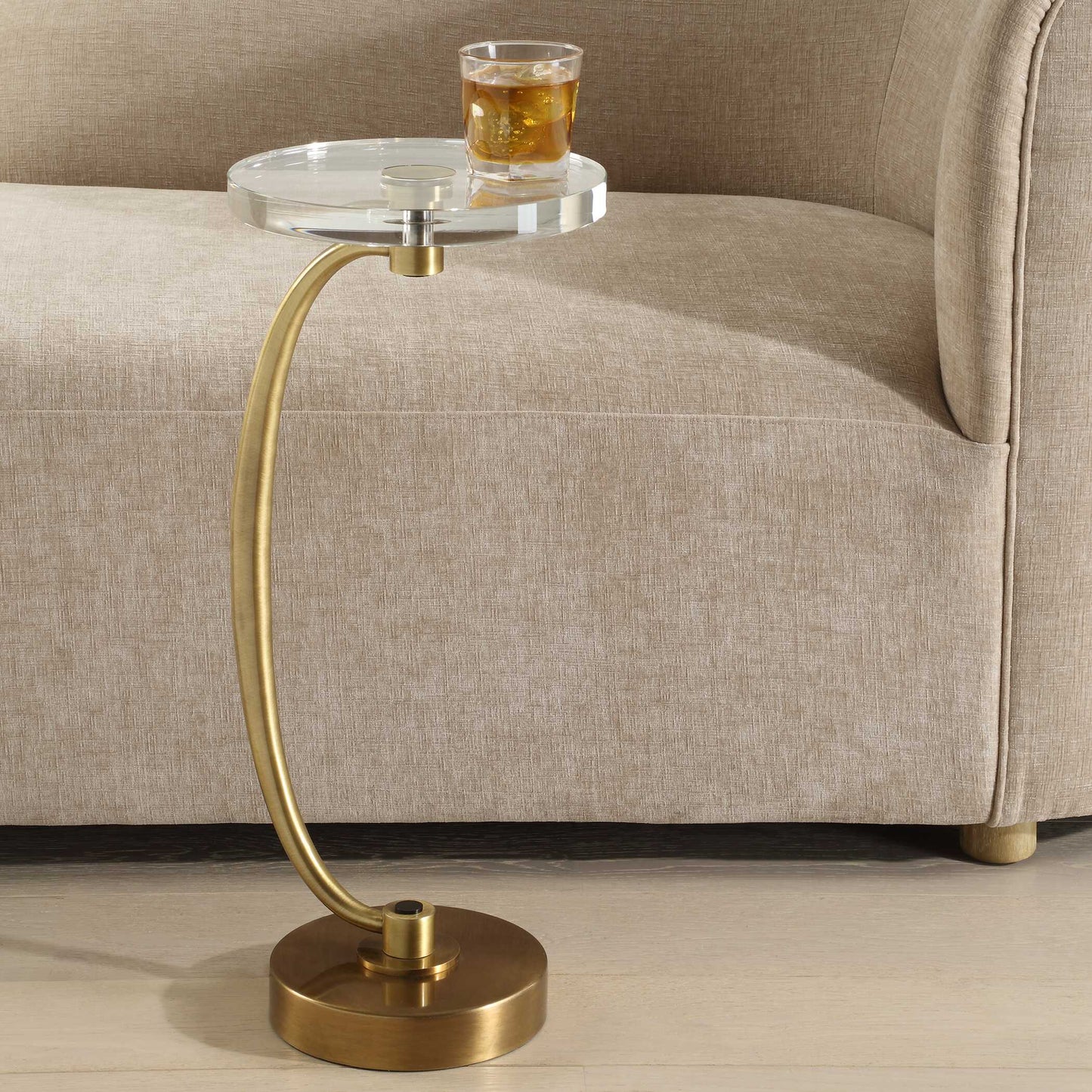 Waveney Brass Drink Table