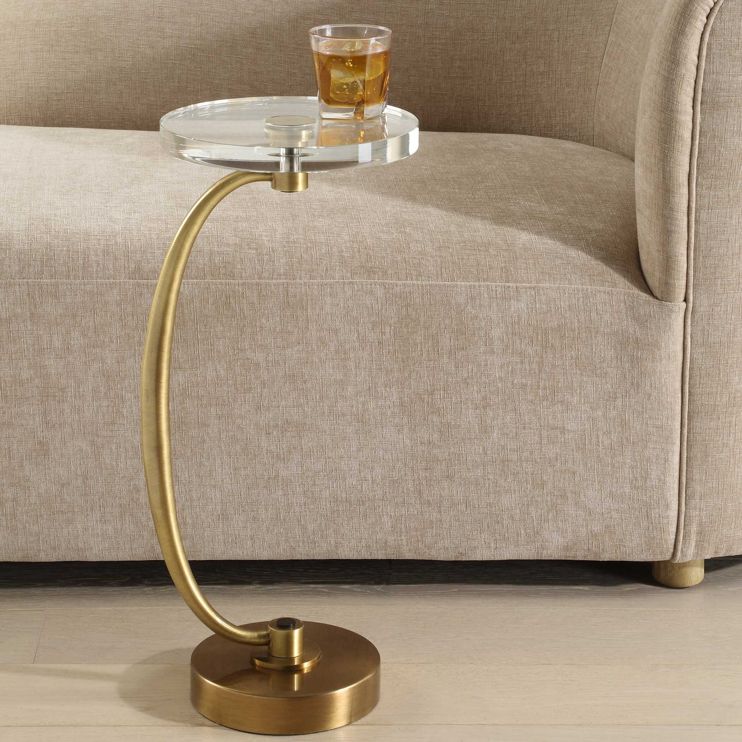 Waveney Brass Drink Table