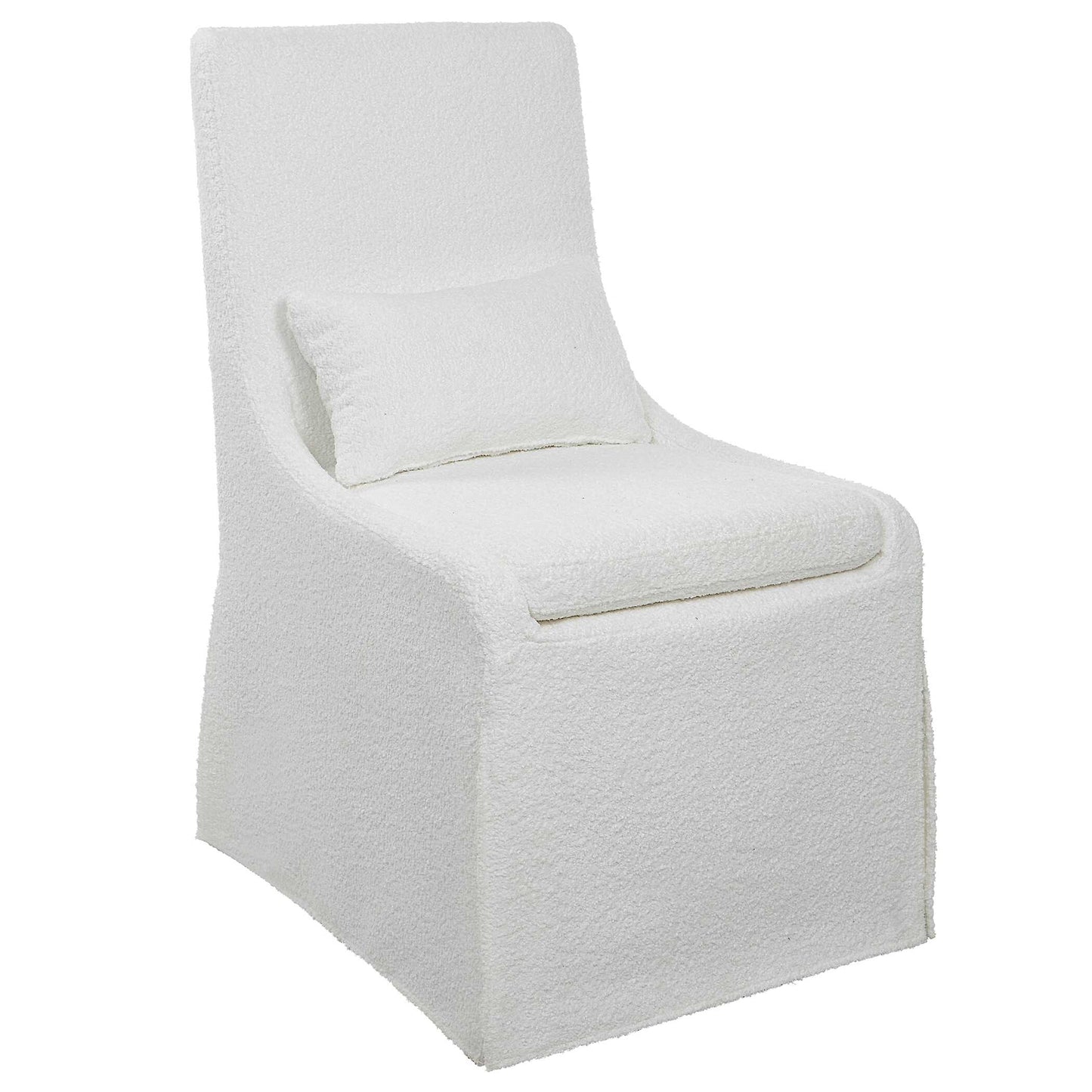 Coley White Armless Chair