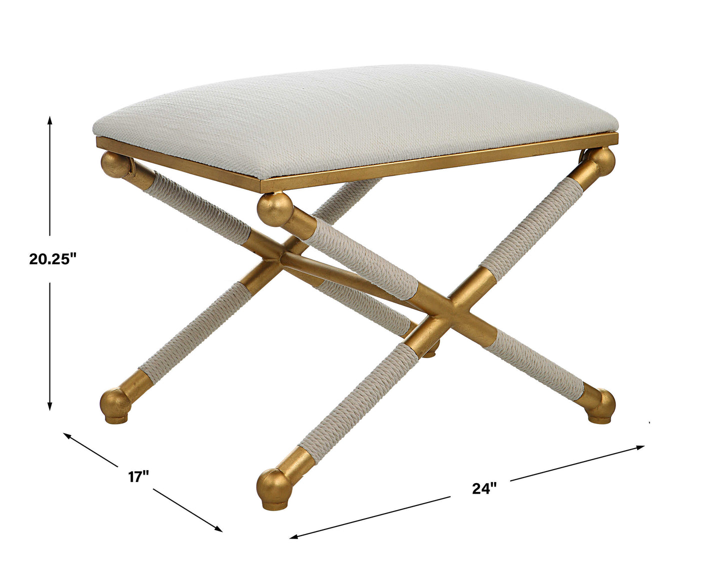 Socialite White Small Bench