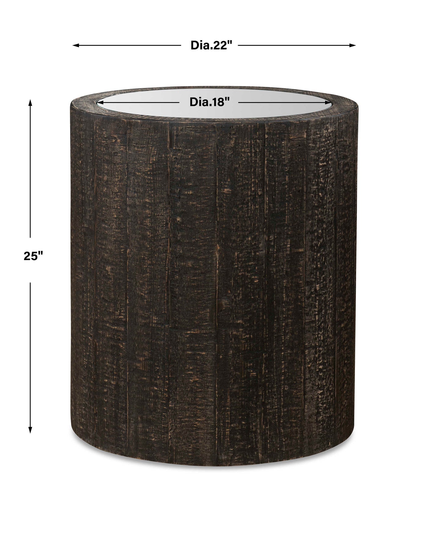 Sequoia Mirrored Drum Table