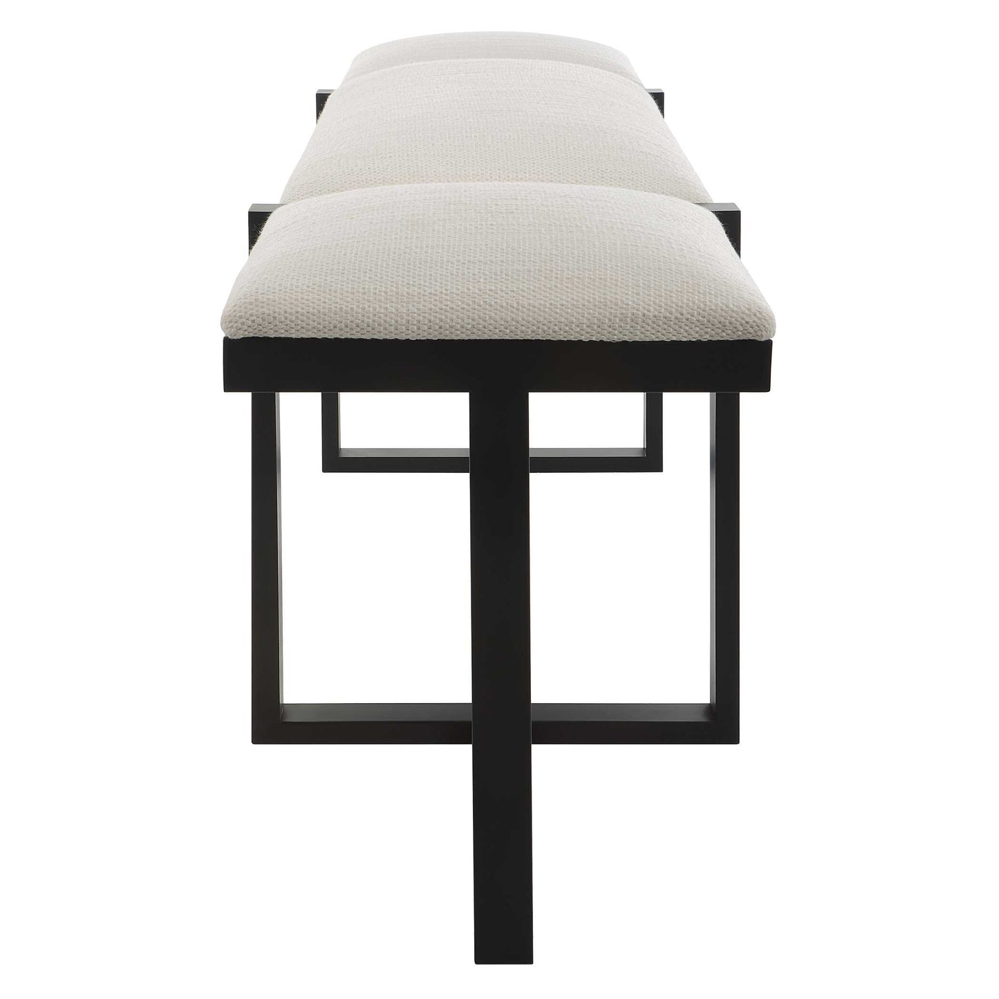 Triple Cloud Modern Upholstered Bench