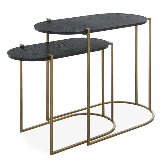 Aztec Wood Nesting Tables Set/2