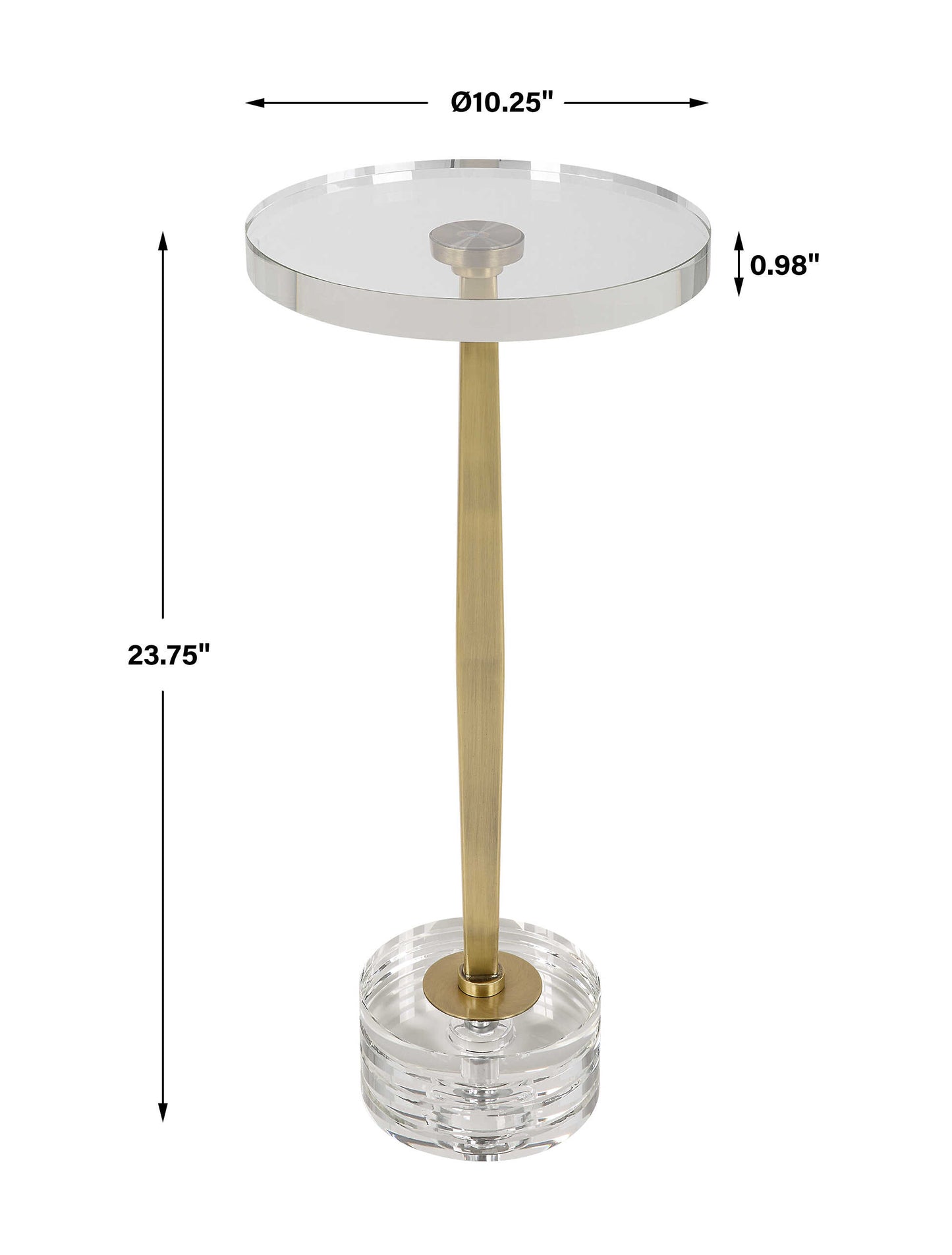 Groove Crystal Drink Table