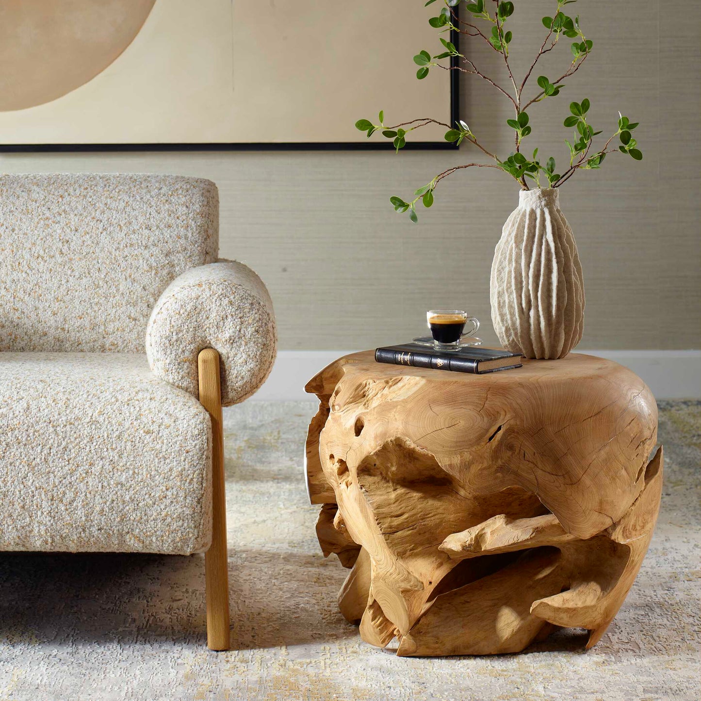 Sola Handcrafted Teak Side Table