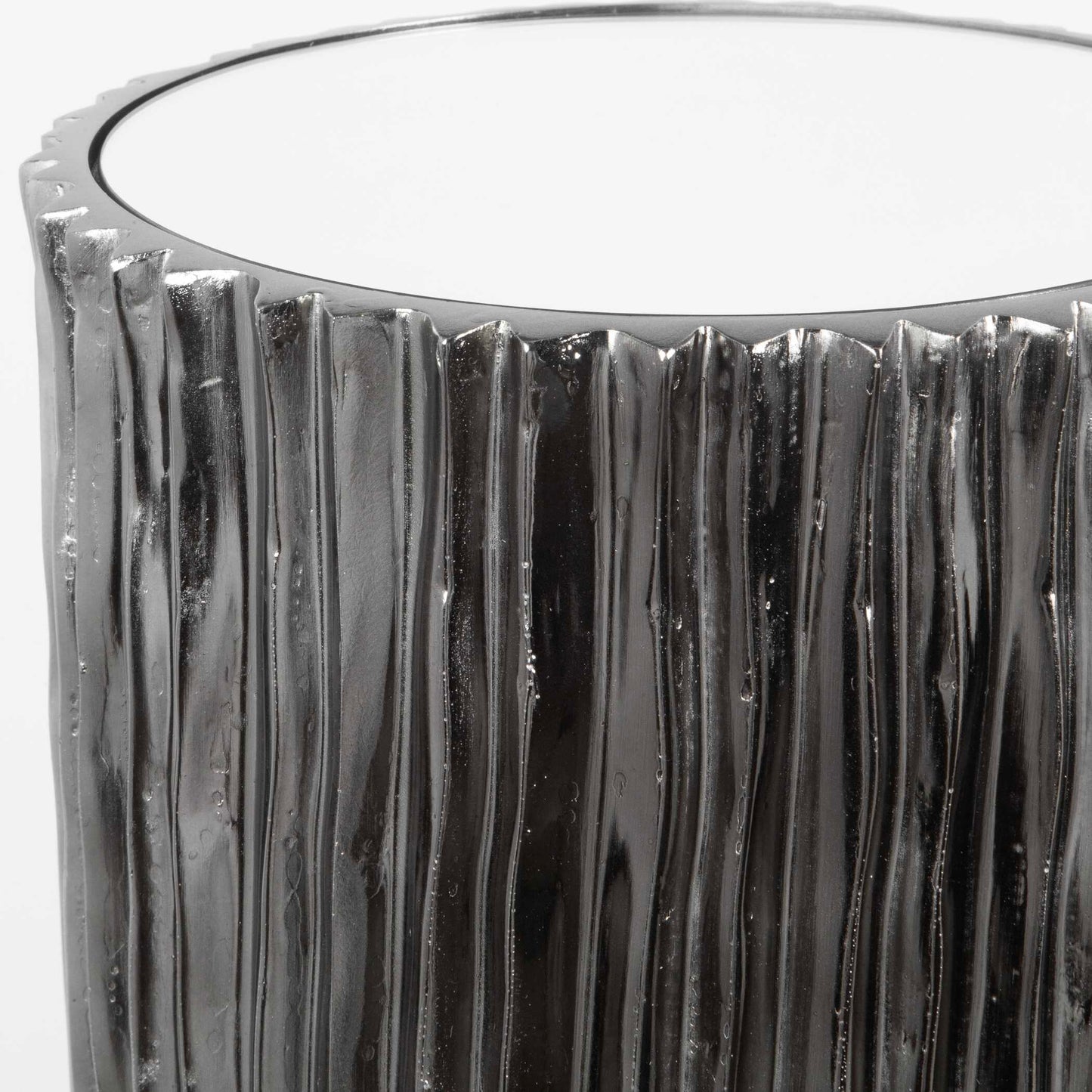 Echo Modern Nickel Drink Table