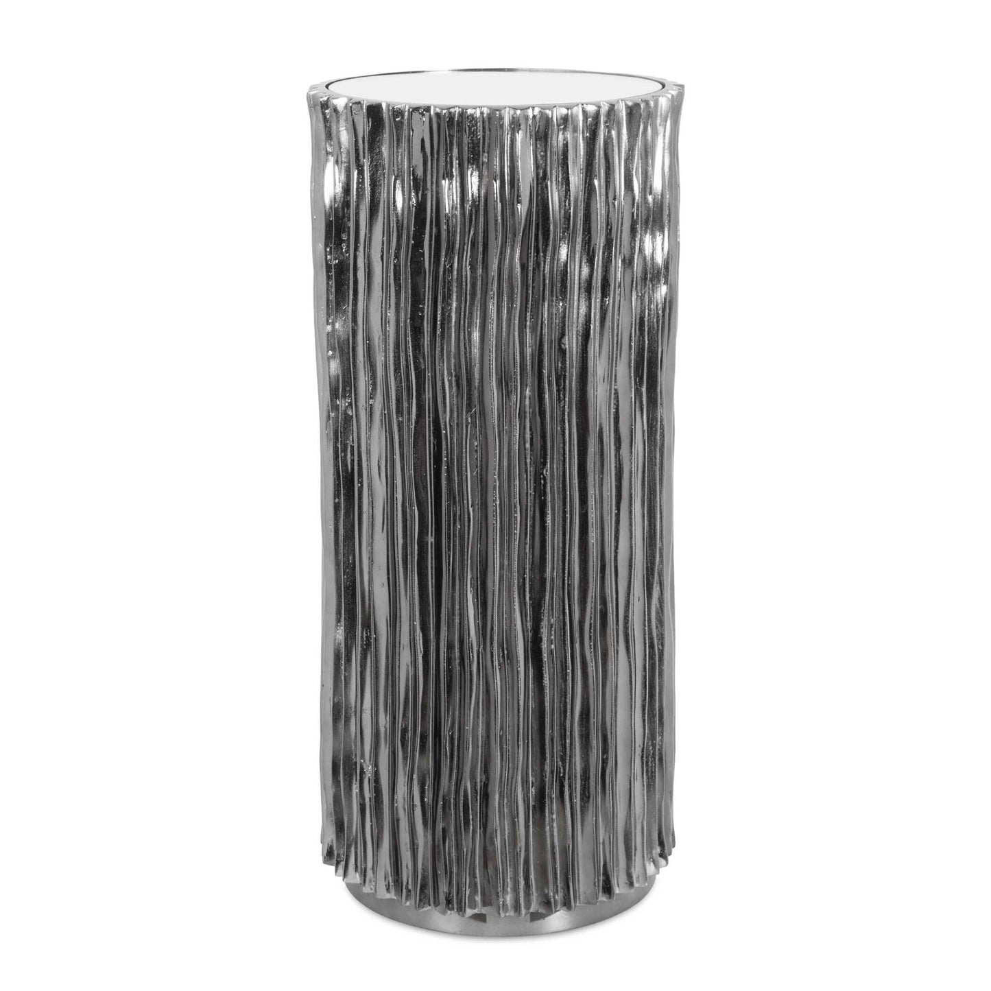 Echo Modern Nickel Drink Table