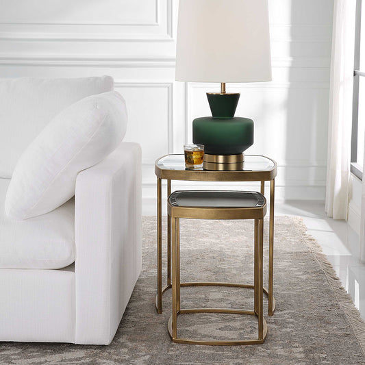 Vista Gold Nesting Tables Set Of 2