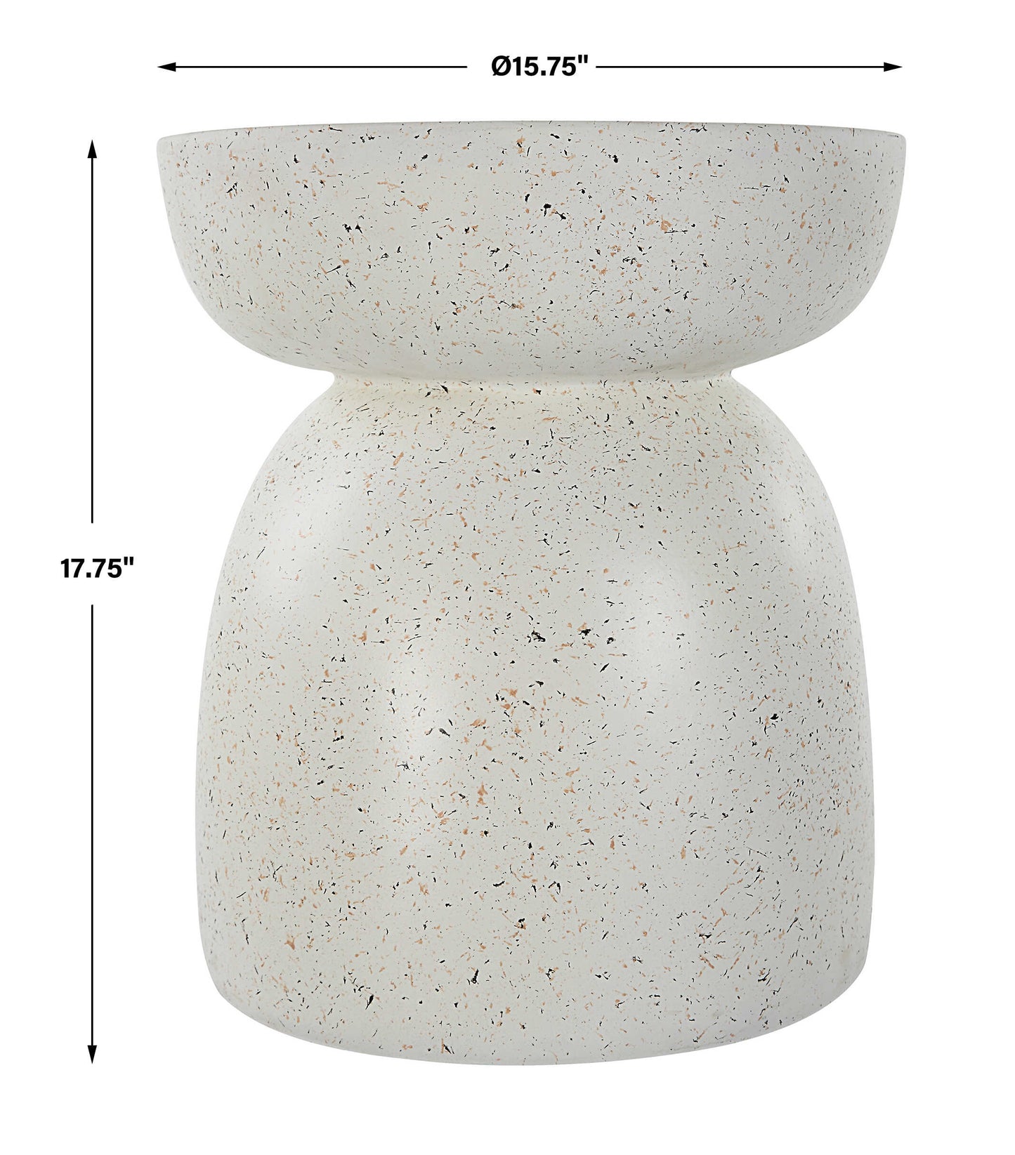 Inhale Cast White Accent Table