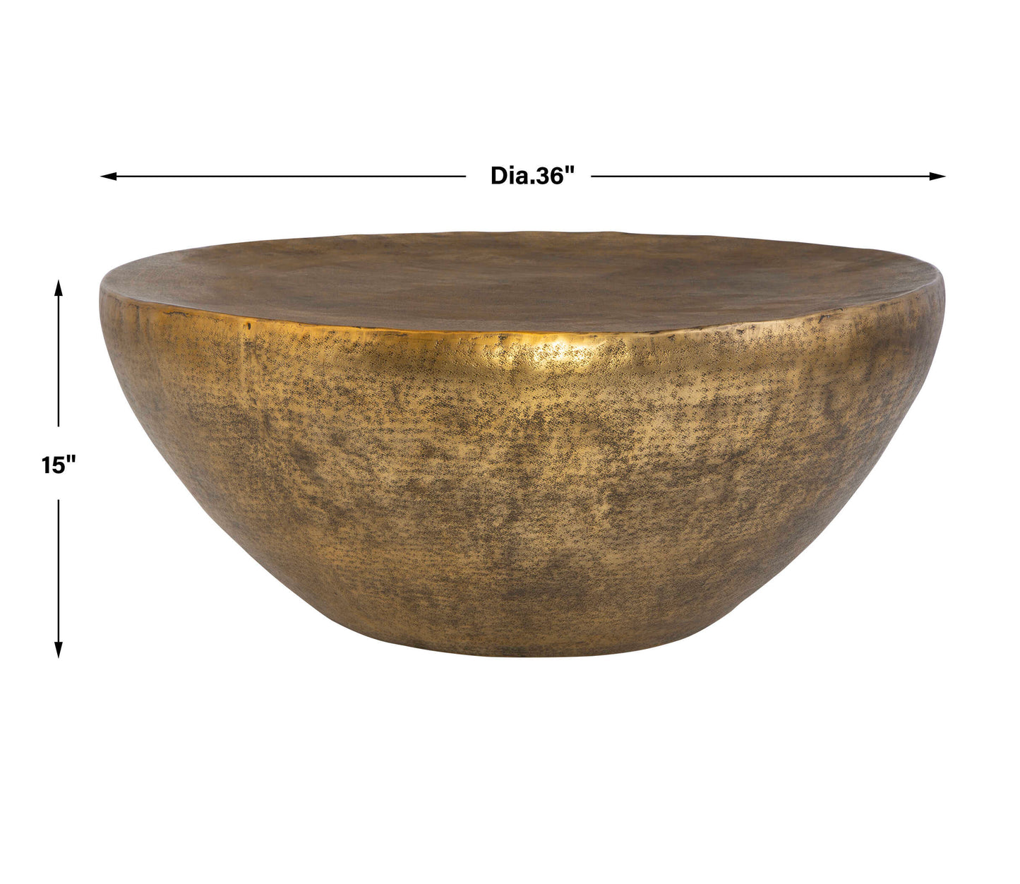 Gilded Dome Gold Coffee Table