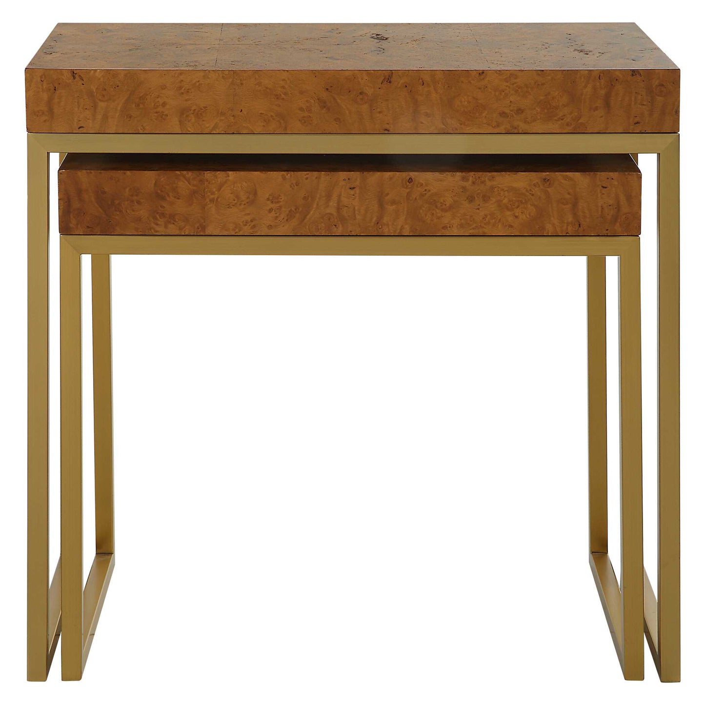 Burl-esque Wooden Nesting Tables Set/2