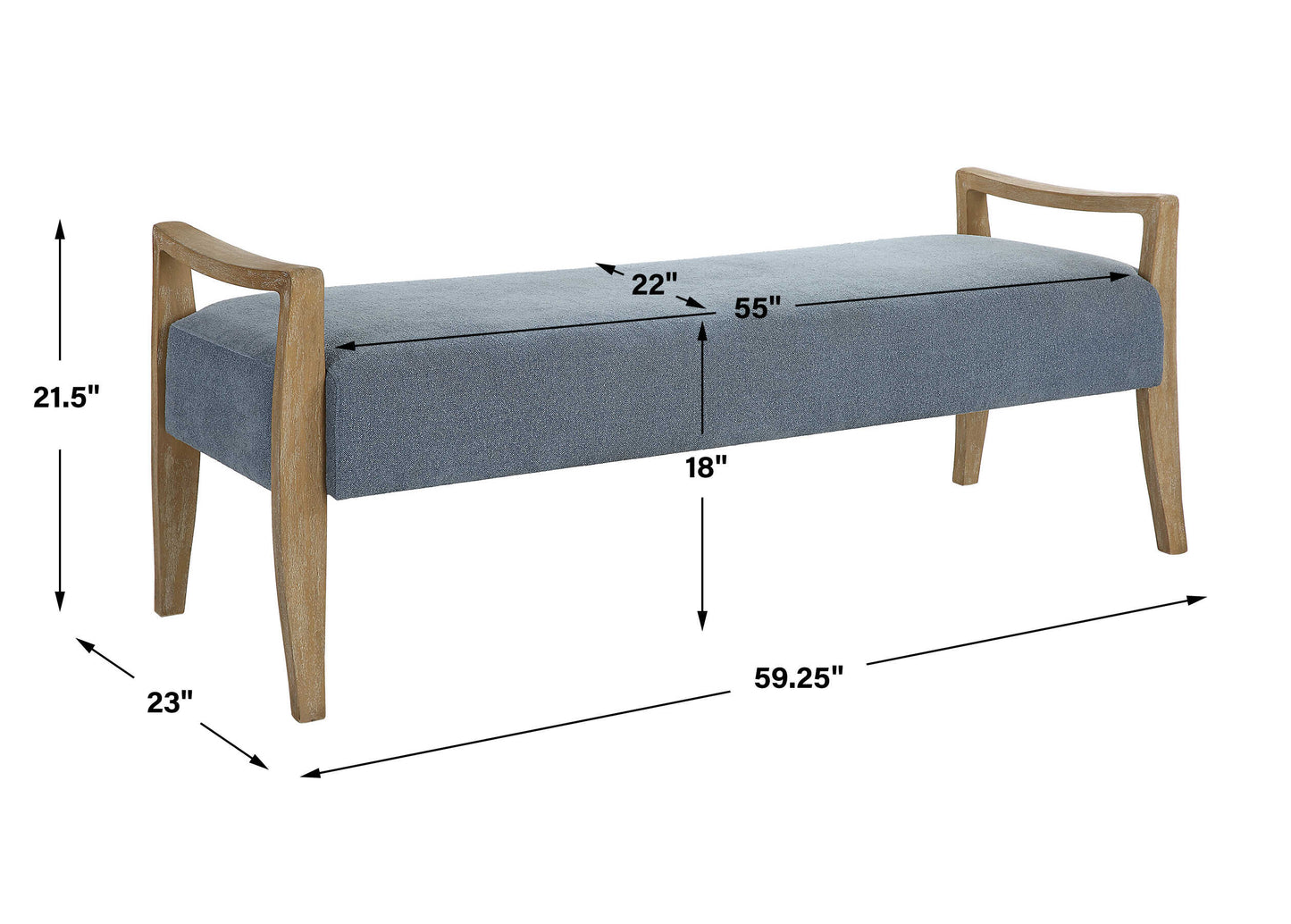 Daylight Sky Blue Bench