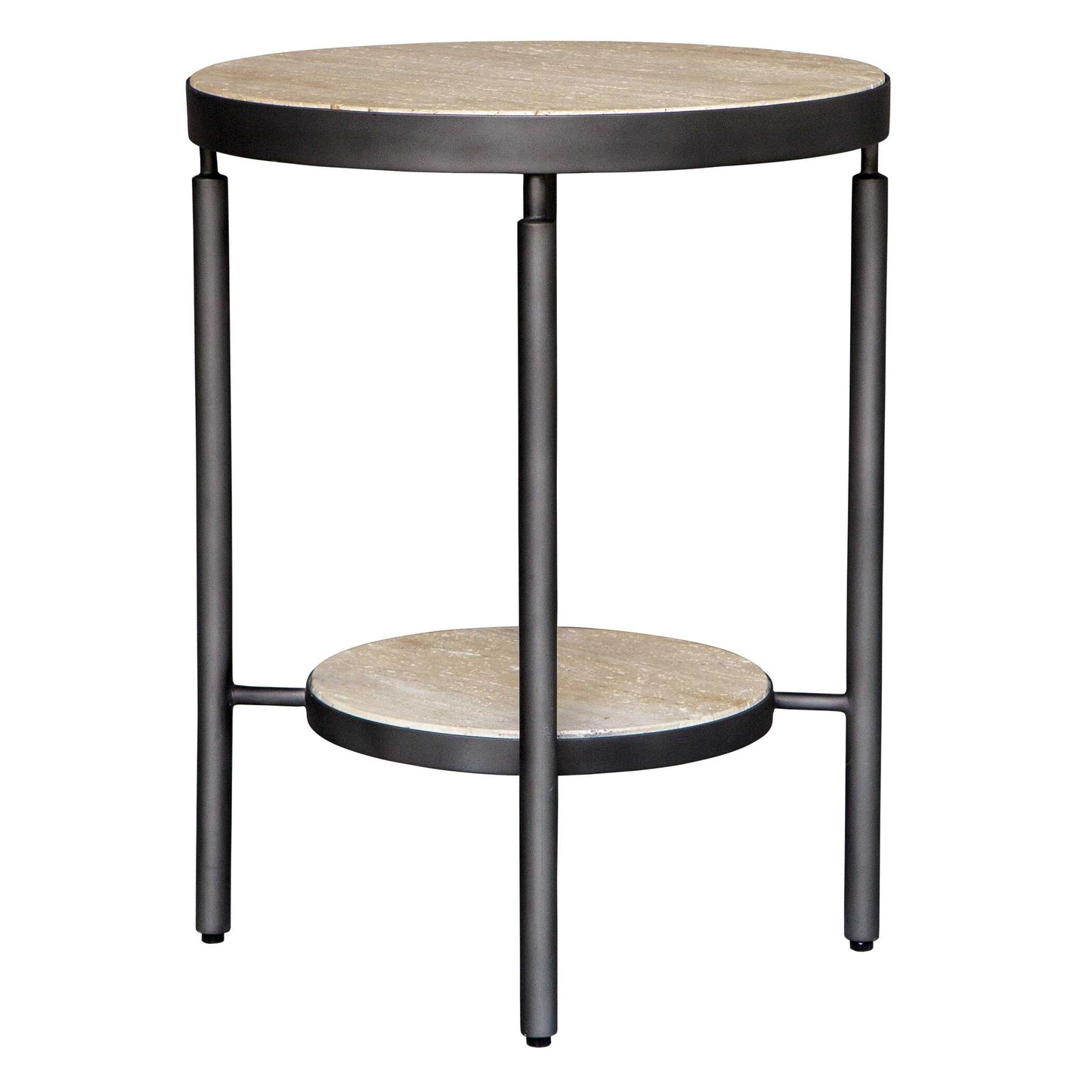 Dauntless Travertine Side Table