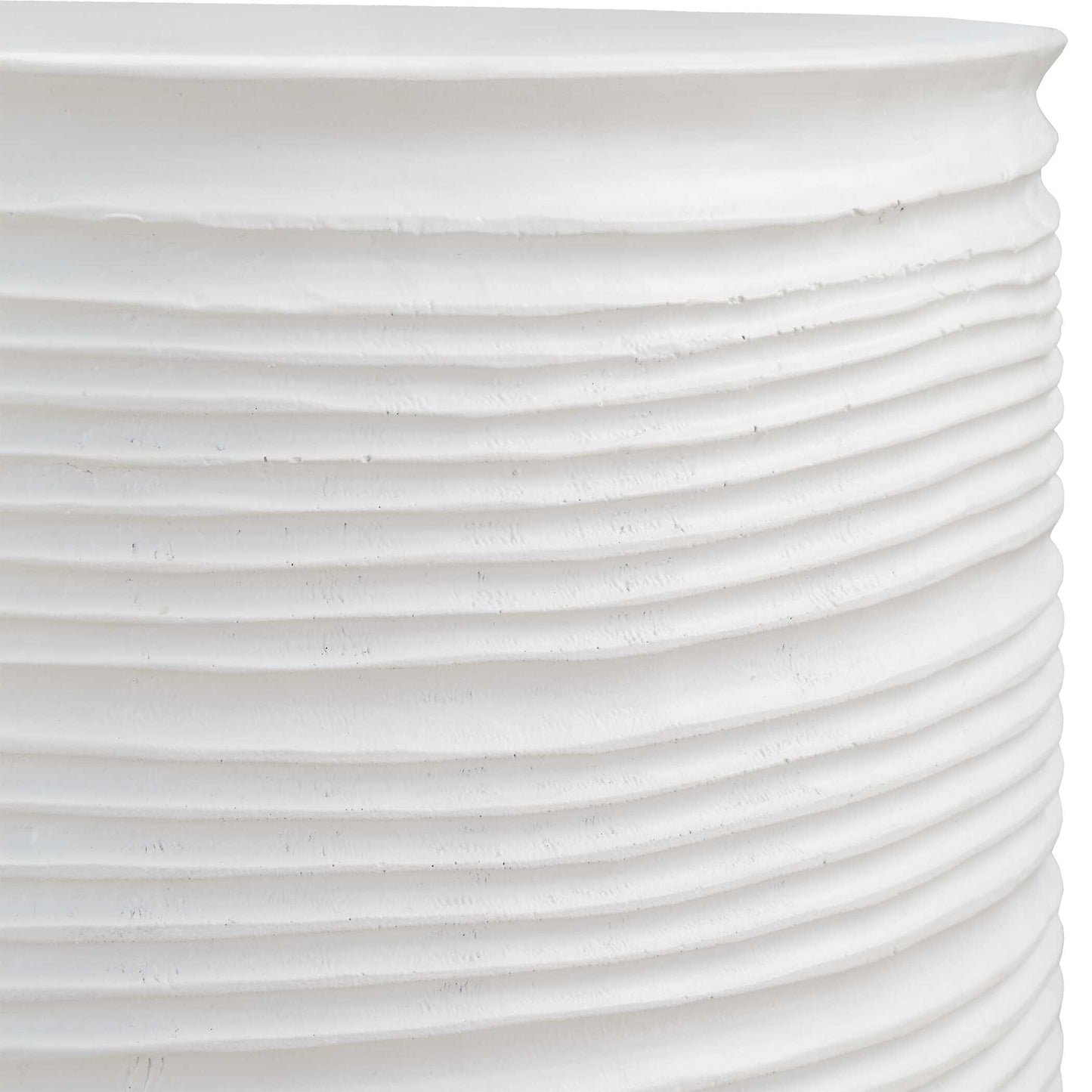 Borderline White Drum Table