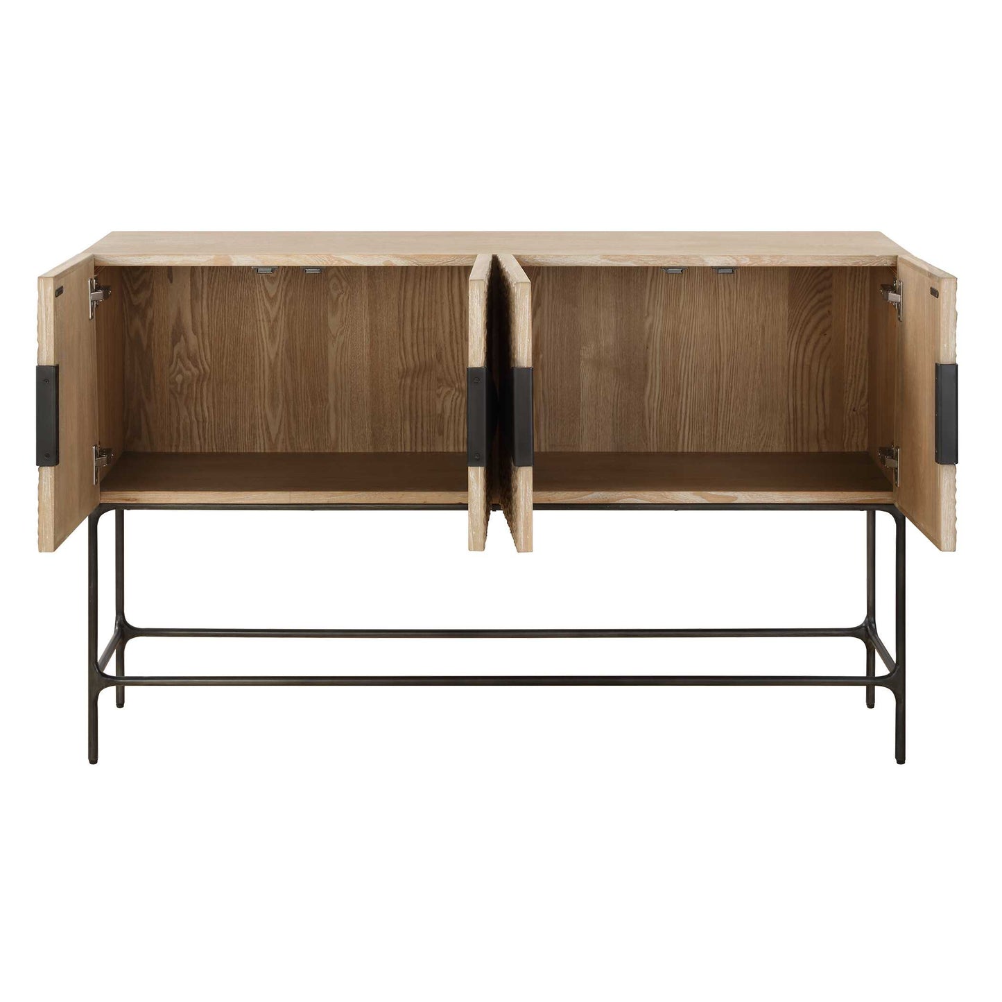 Lunar 4 Door Elm Wood Cabinet