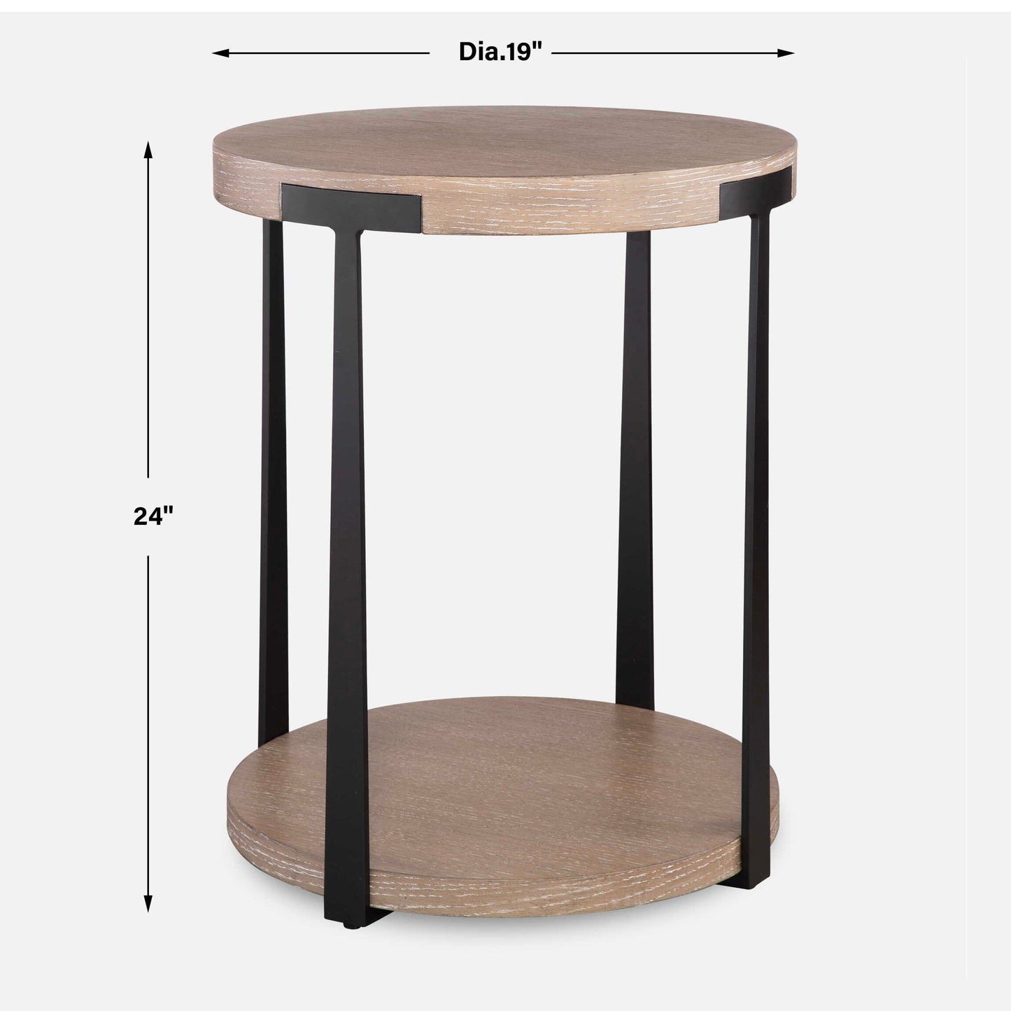 Palisade Natural Round Side Table