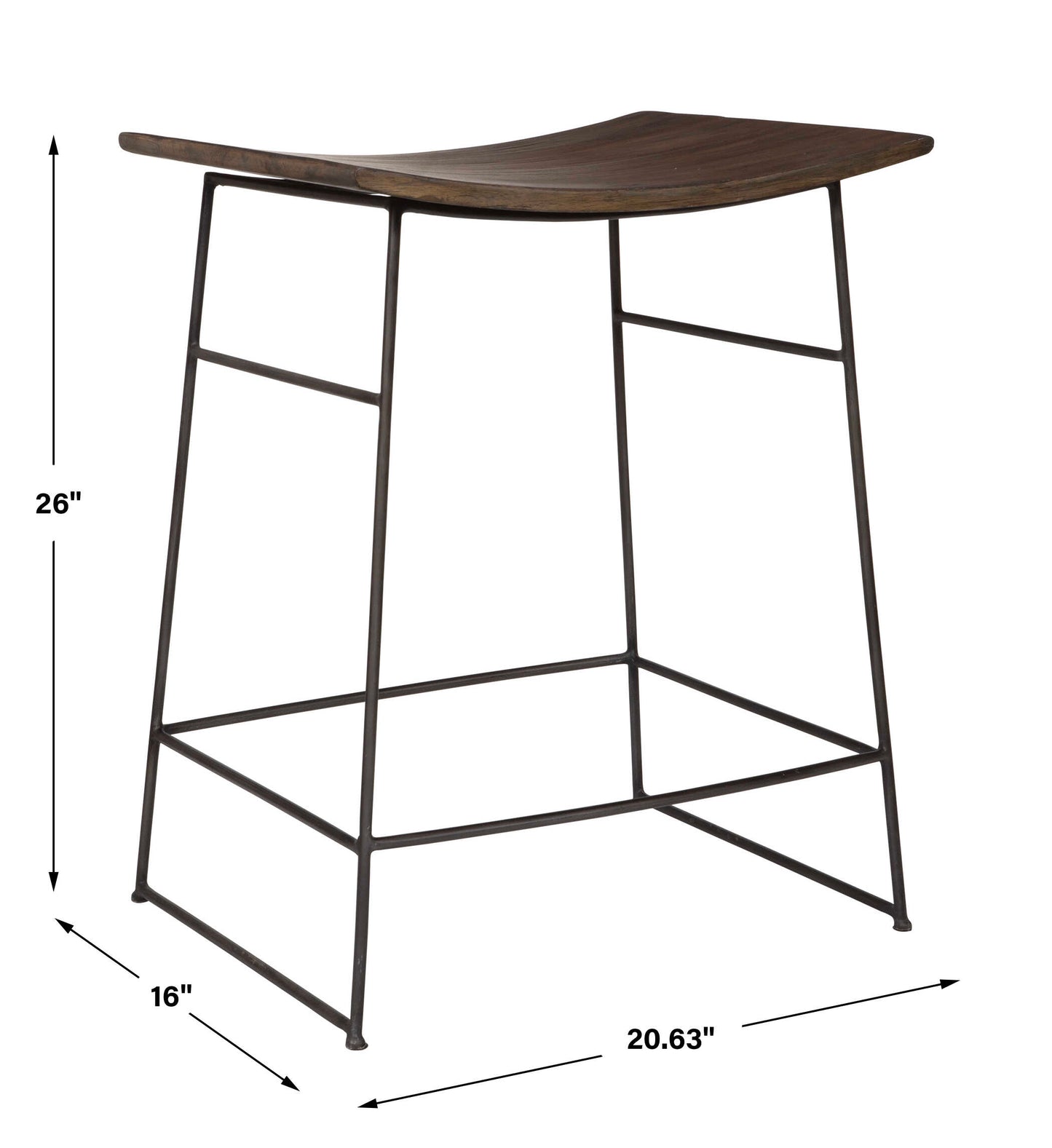 Thura Walnut Counter Stool