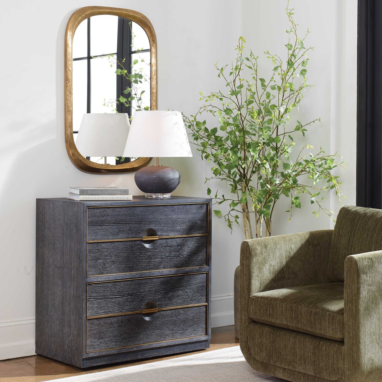Besos 4 Drawer Walnut Chest