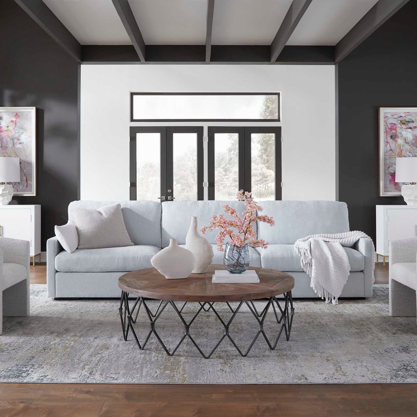 Refuge Cloud Blue Right Arm Facing Sofa