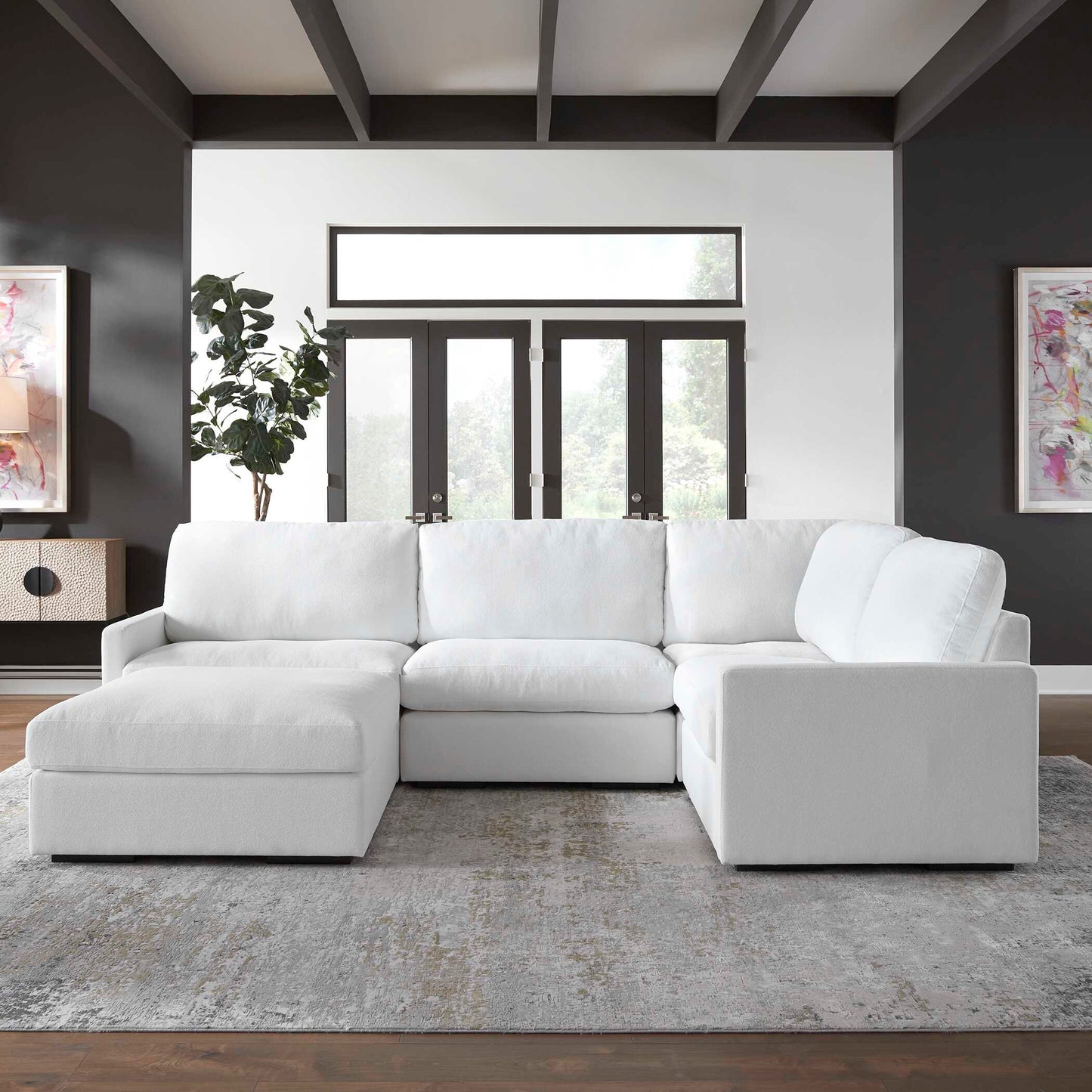 Refuge Arctic White Sofa Ottoman