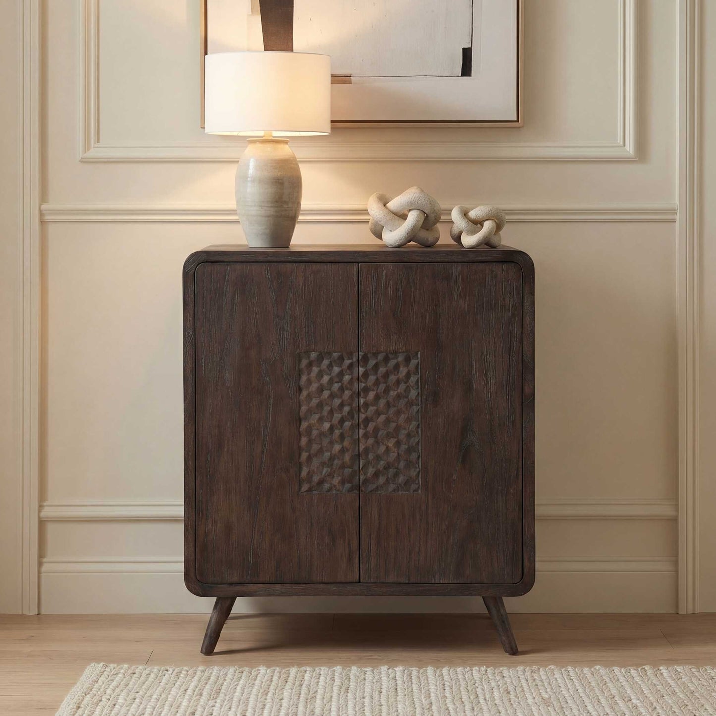 Hausen 2 Door Mid-Century Cabinet