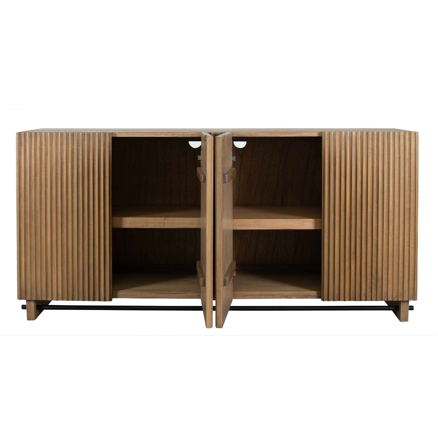 Kellem Natural Wood 4 Door Cabinet
