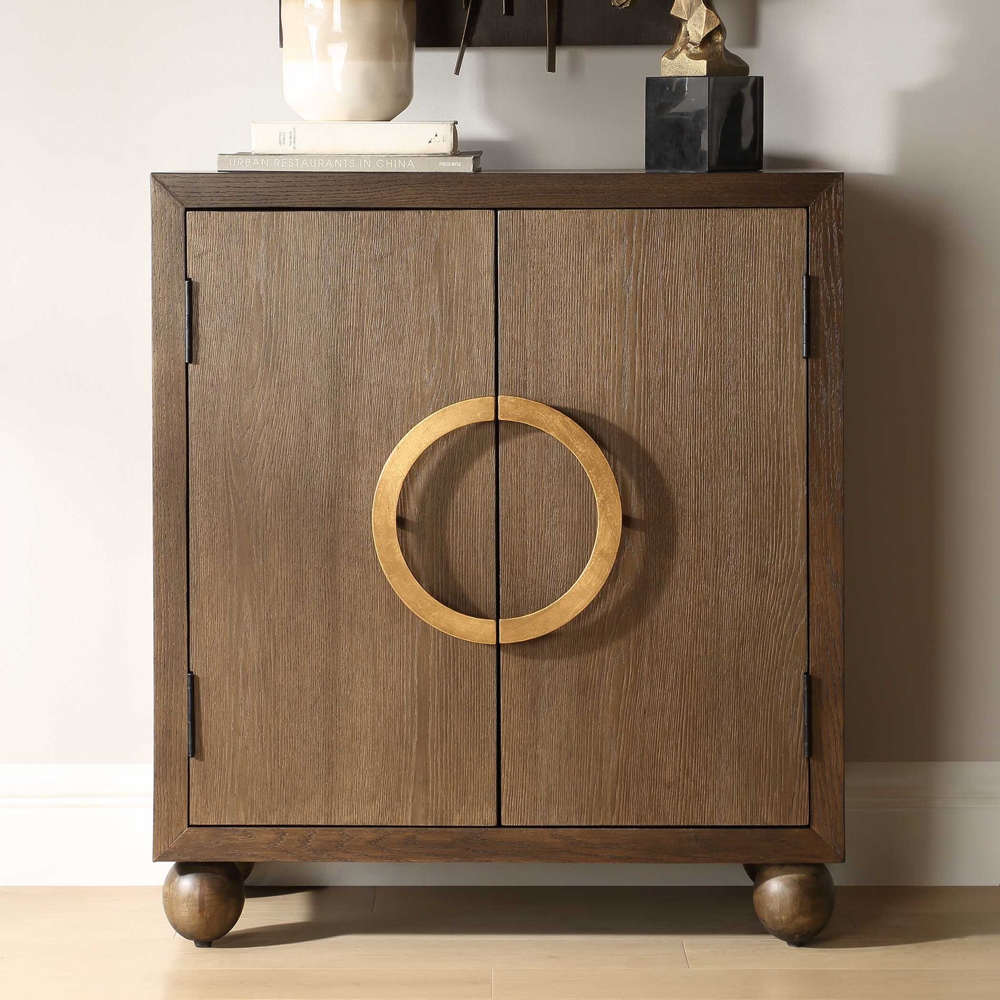 Mayenne 2 Door Oak Wood Cabinet